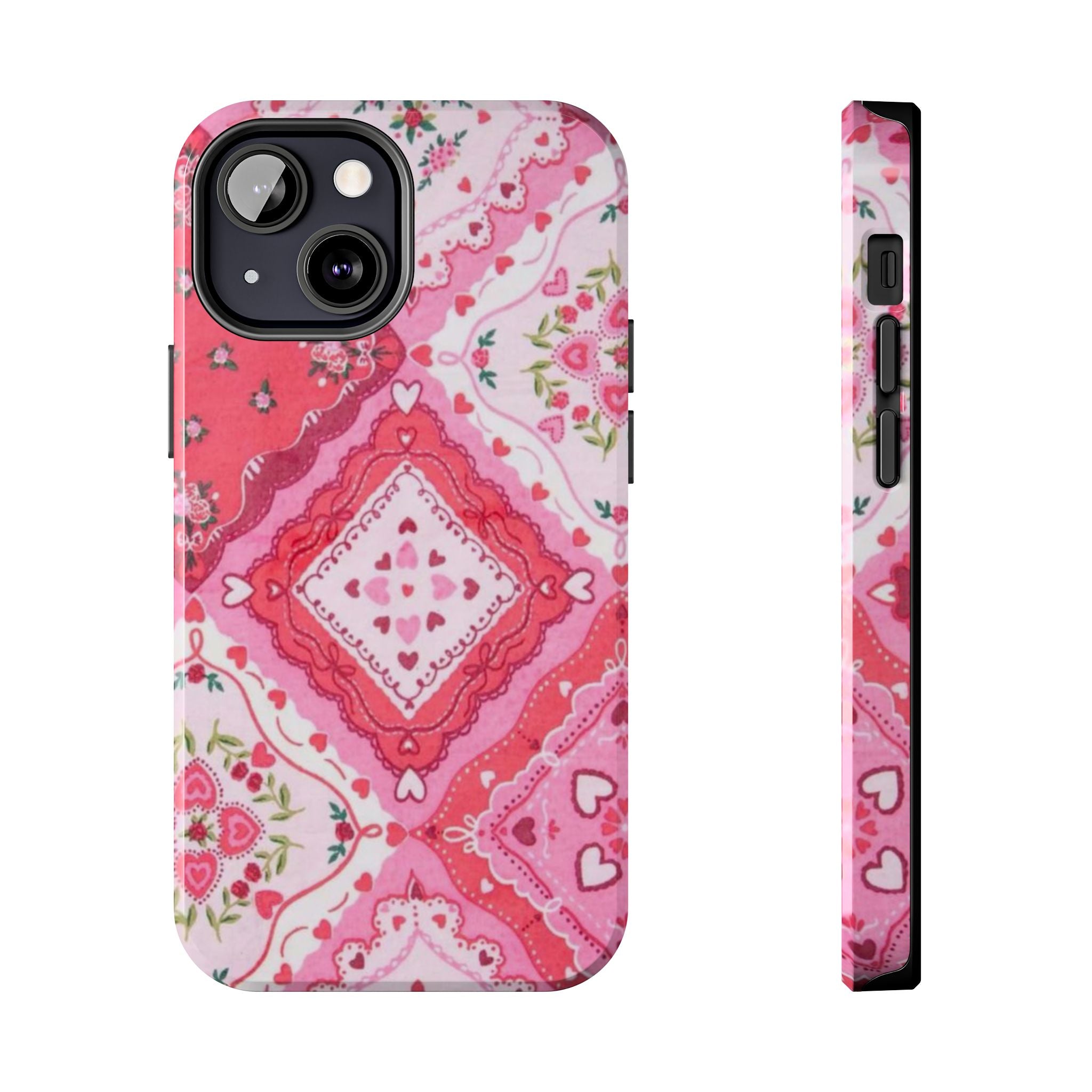 Pink Bandana Heart Tough Phone Case