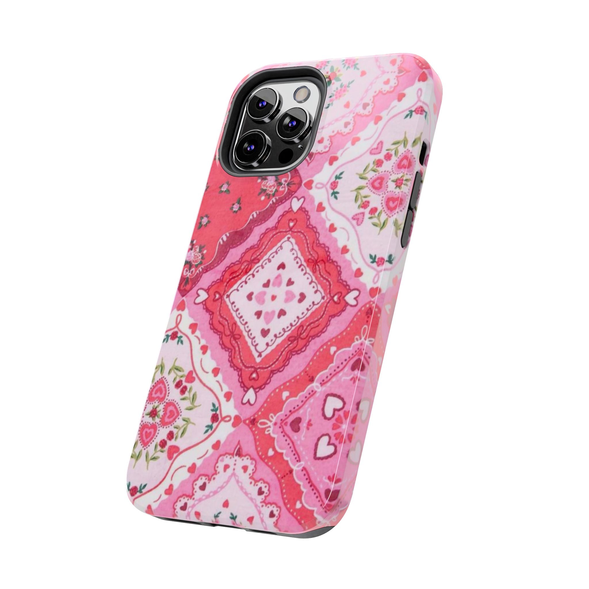 Pink Bandana Heart Tough Phone Case