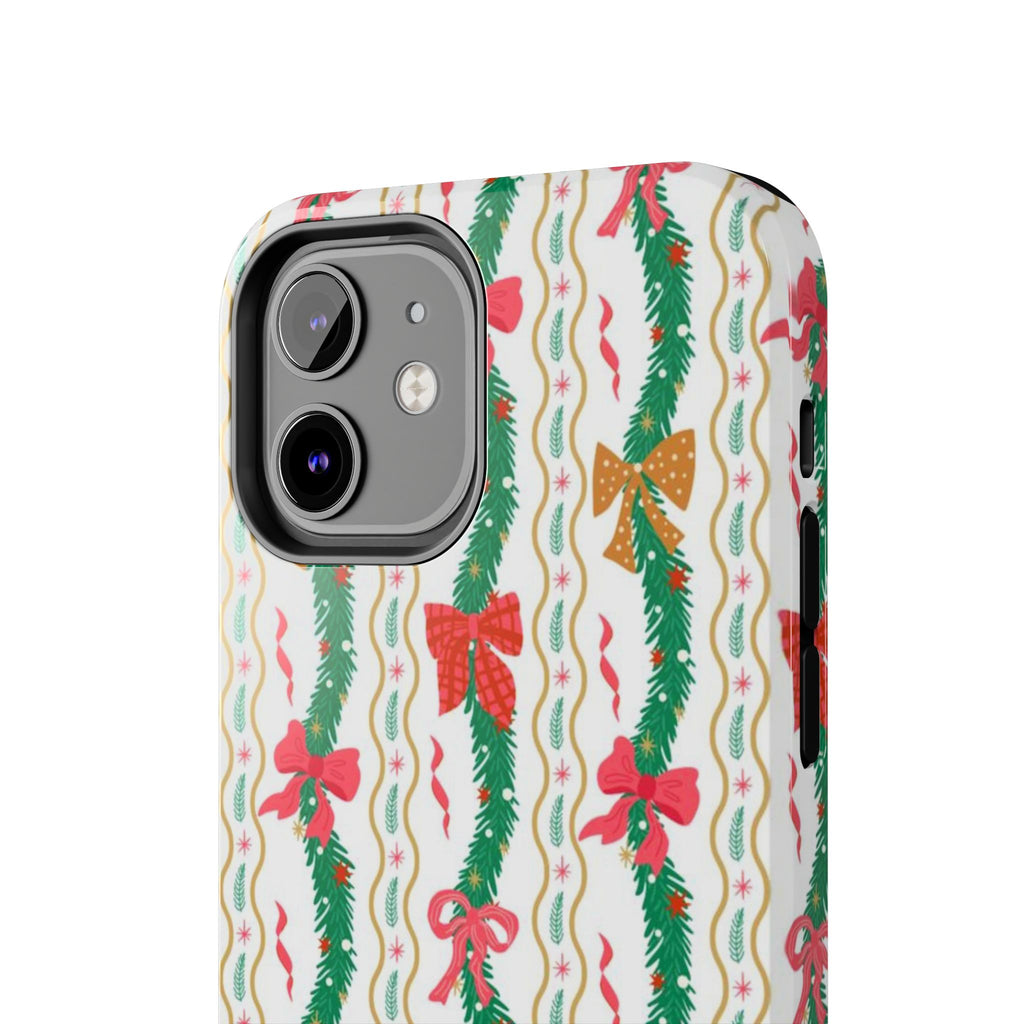 Festive Holiday Phone Cases with Cheerful Bows