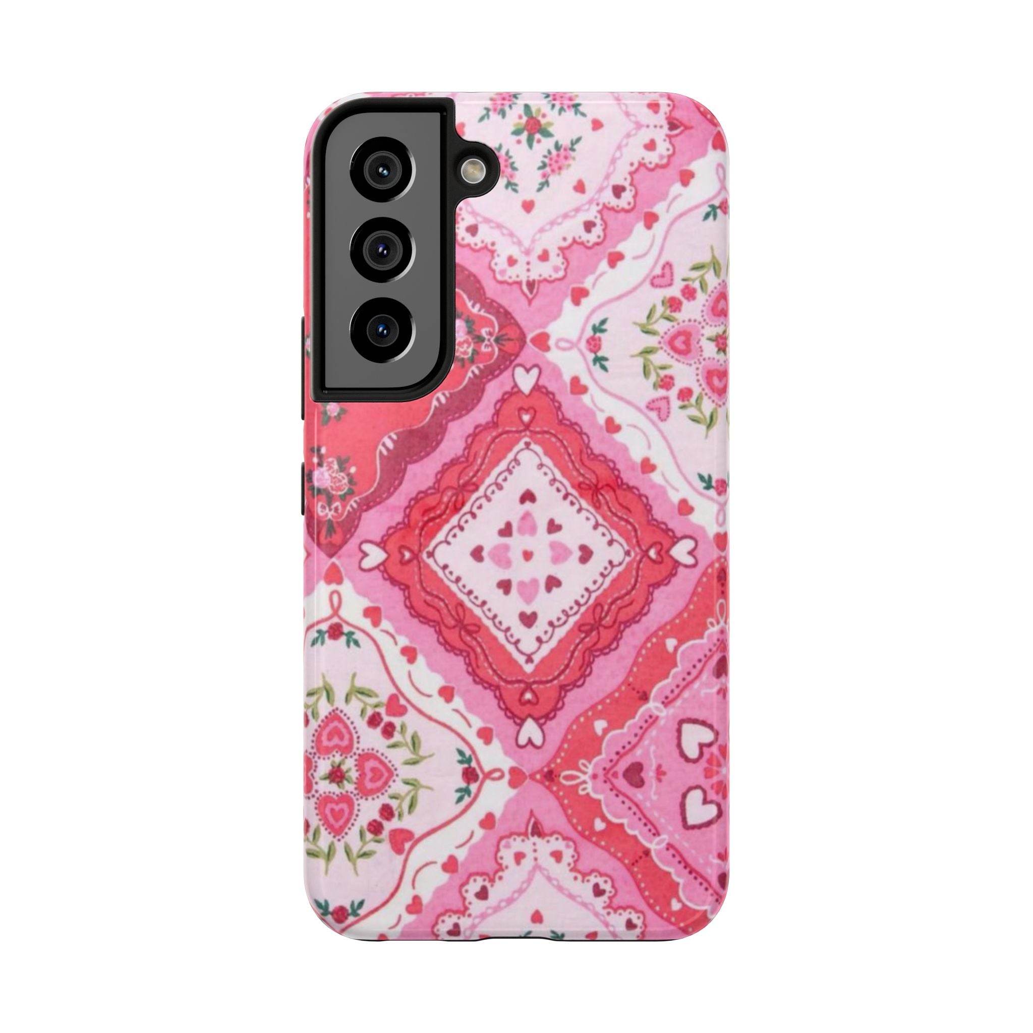 Pink Bandana Heart Tough Phone Case