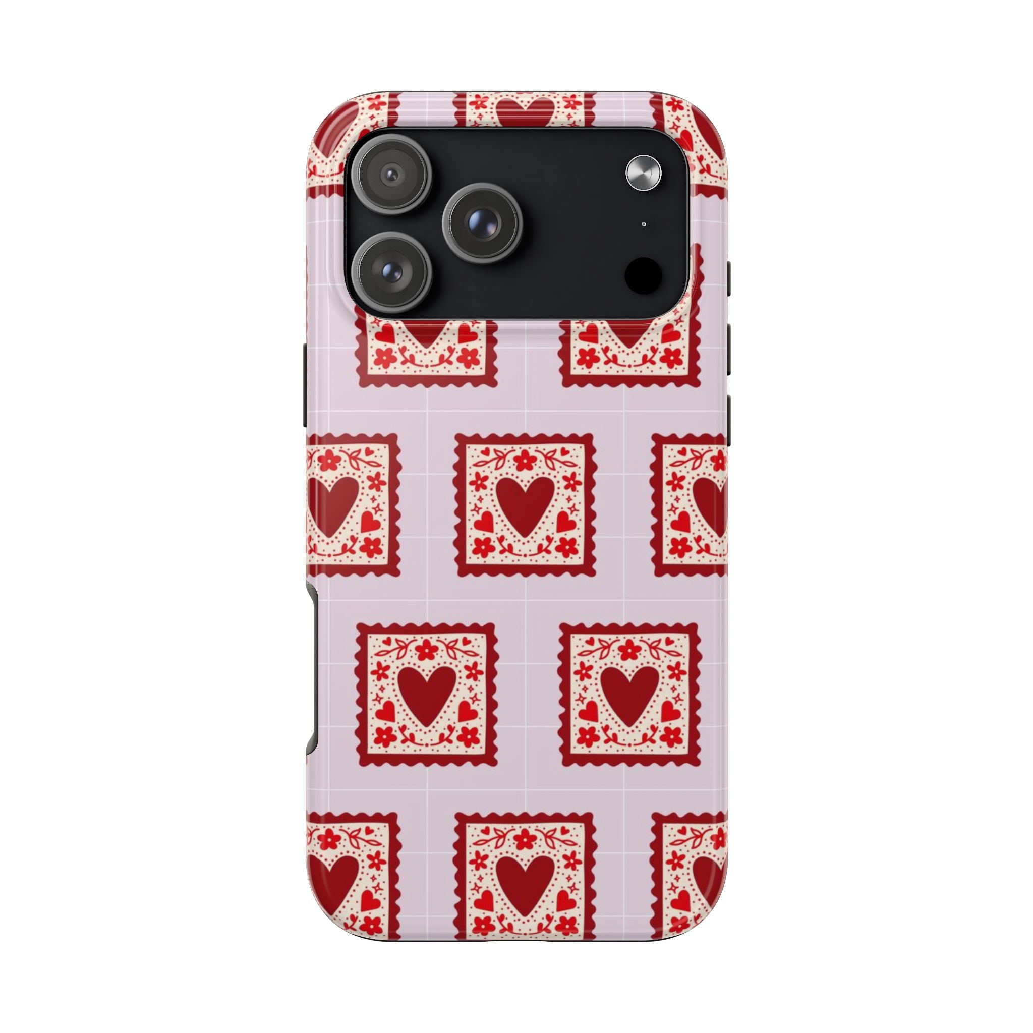 Red Heart Stamp Tough Phone Case