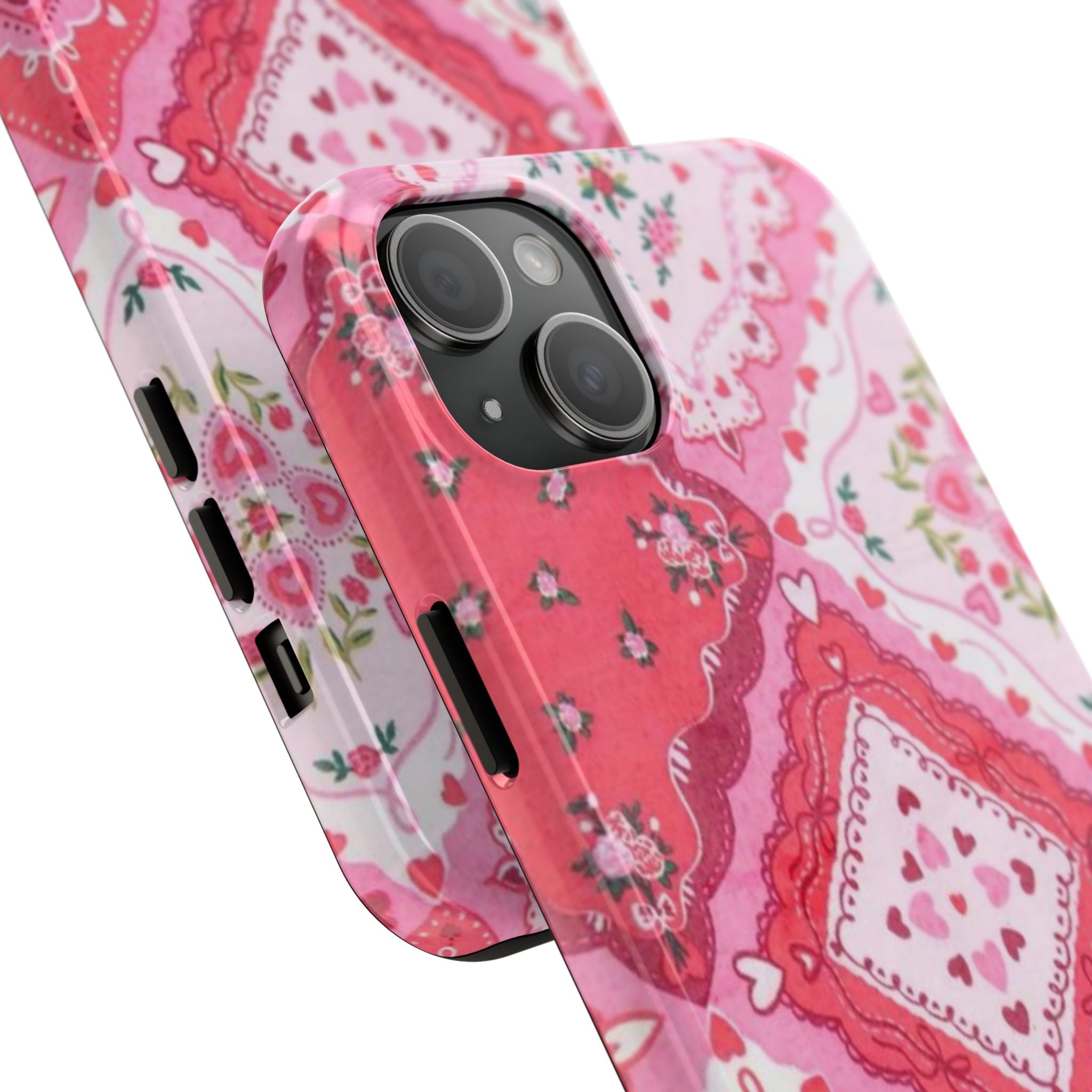 Pink Bandana Heart Tough Phone Case