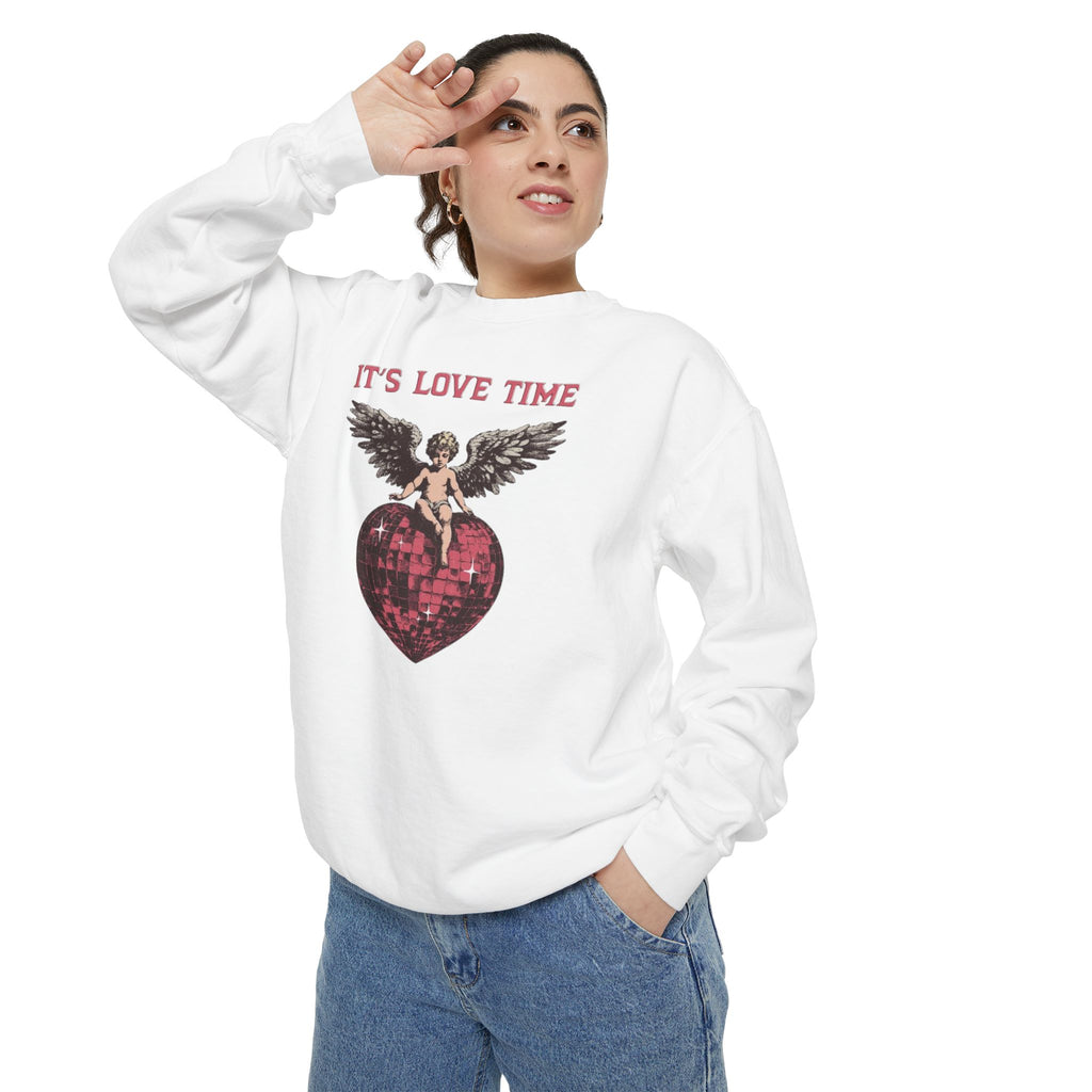 Valentine Angel Love Time Crewneck