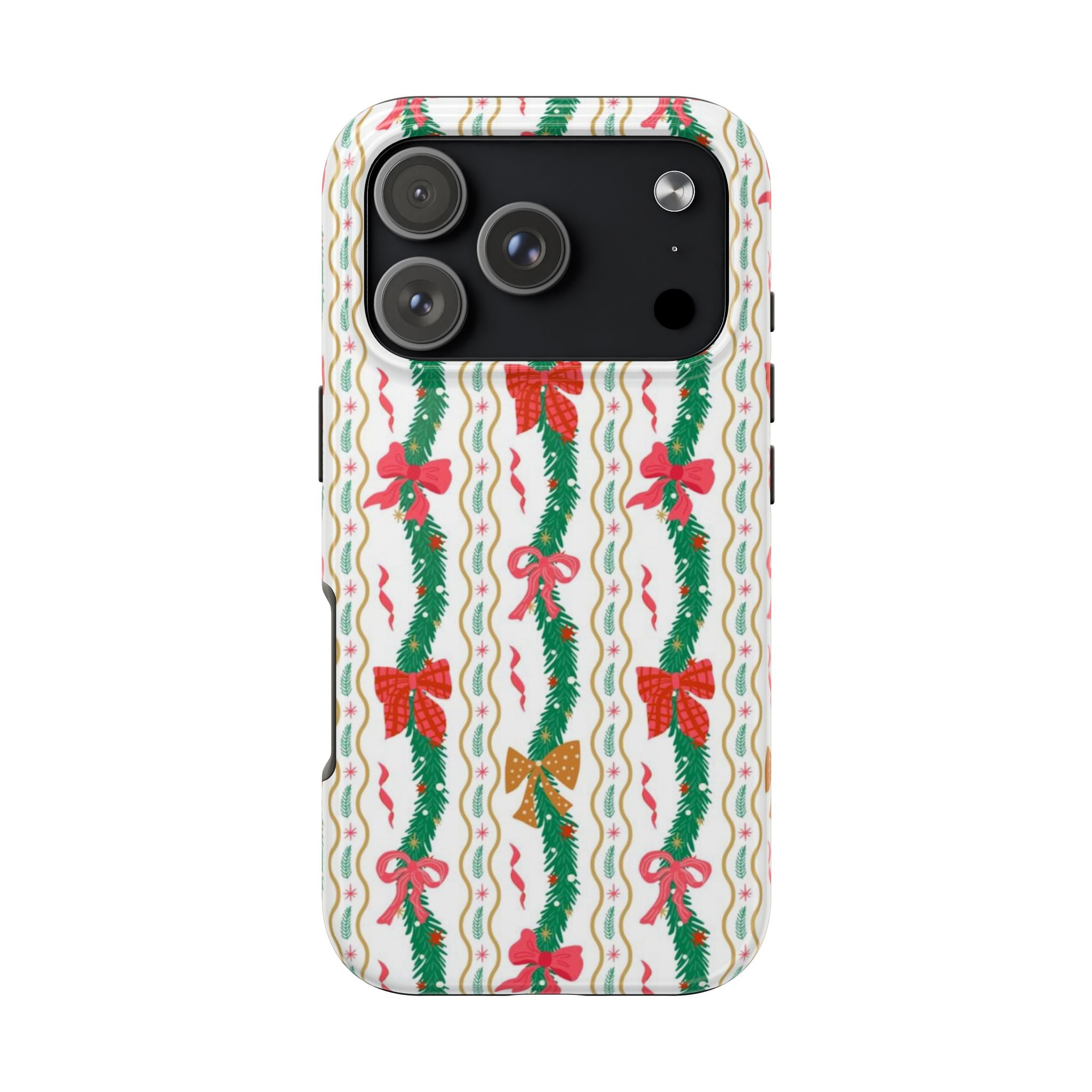 Festive Holiday Phone Cases with Cheerful Bows