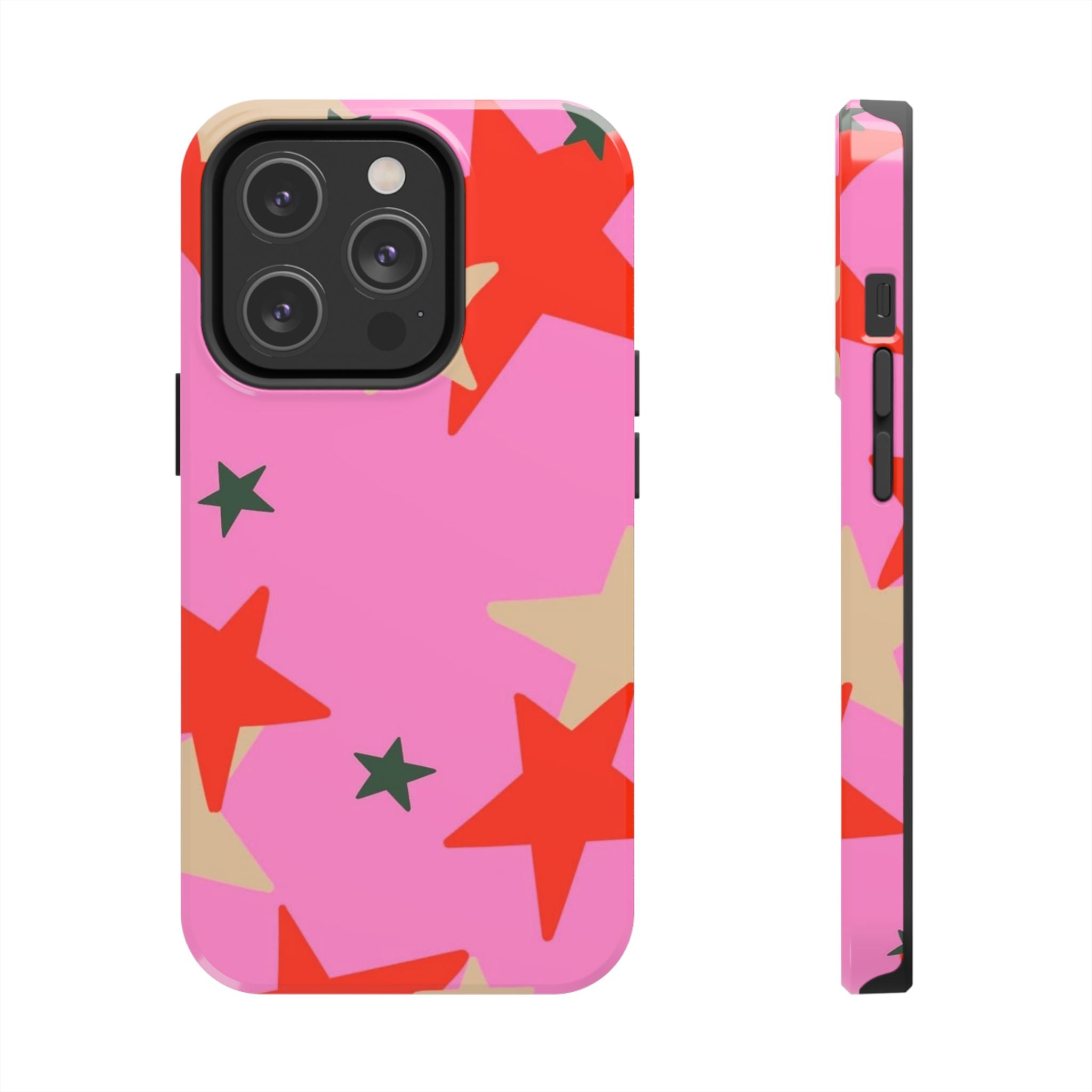 Pink Star Pattern Tough Phone Case