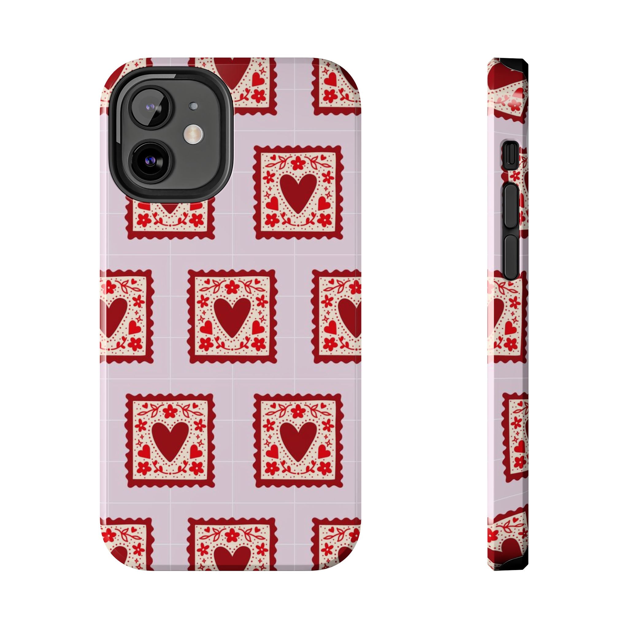 Red Heart Stamp Tough Phone Case