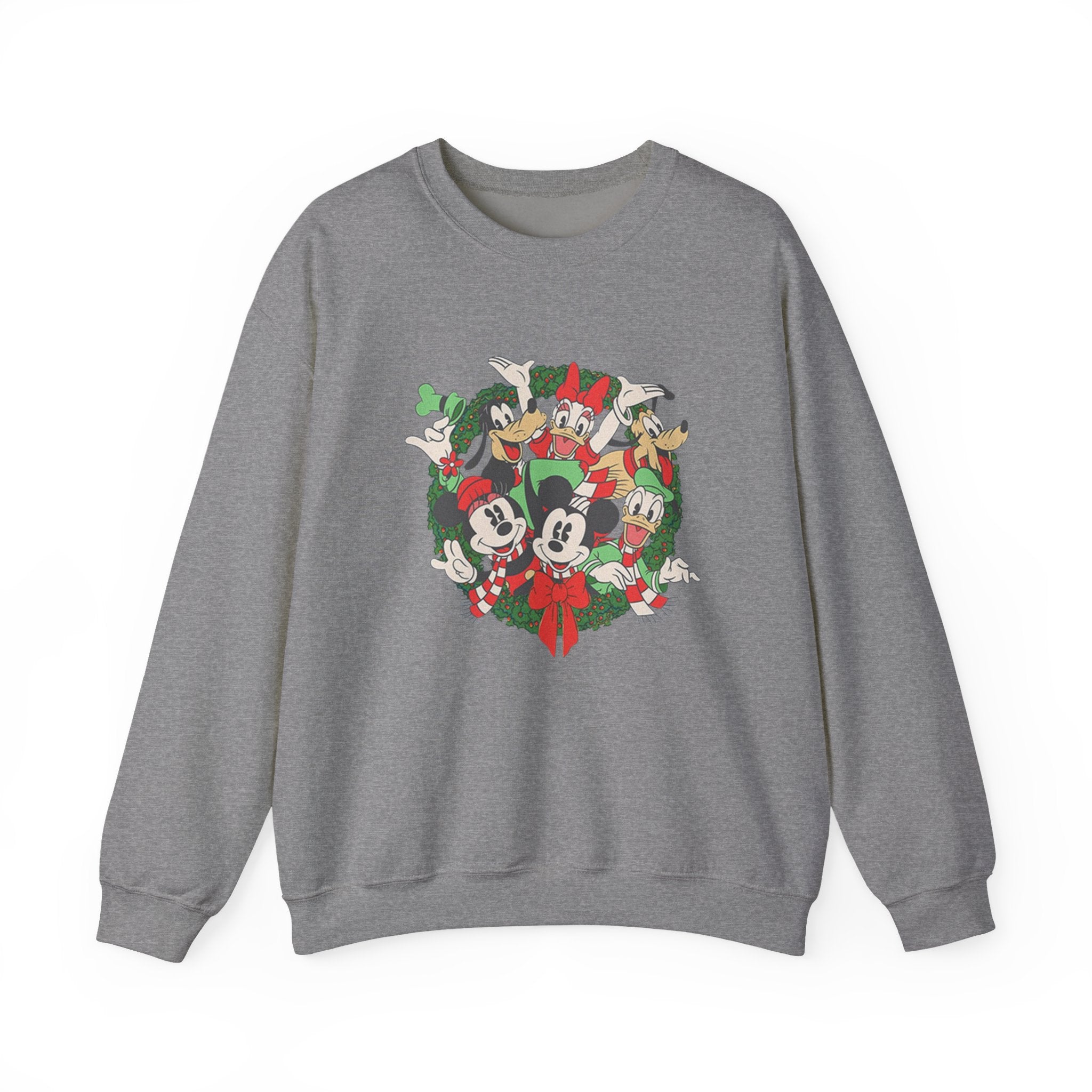 Holiday Crewneck Sweatshirt — Mickey & Friends Christmas Wreath
