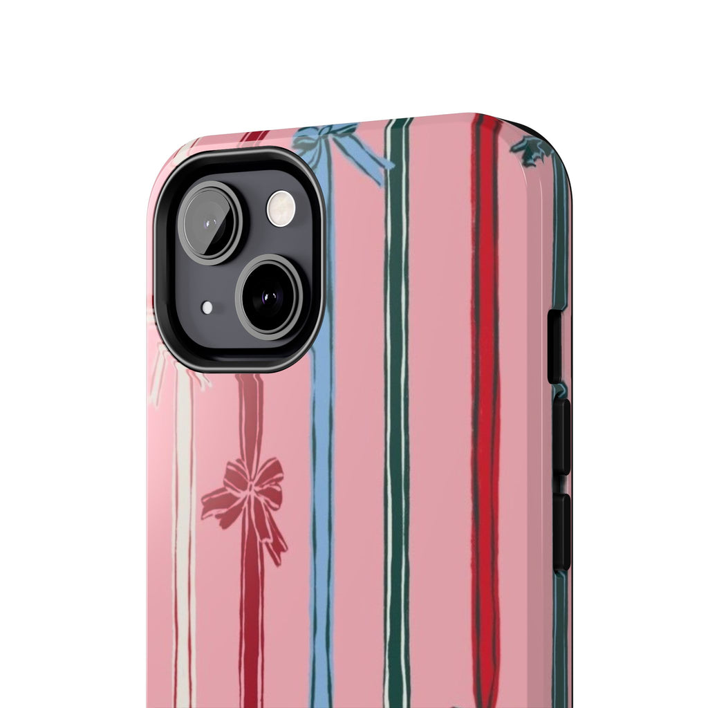 Holiday Bow Pattern Tough Phone Case