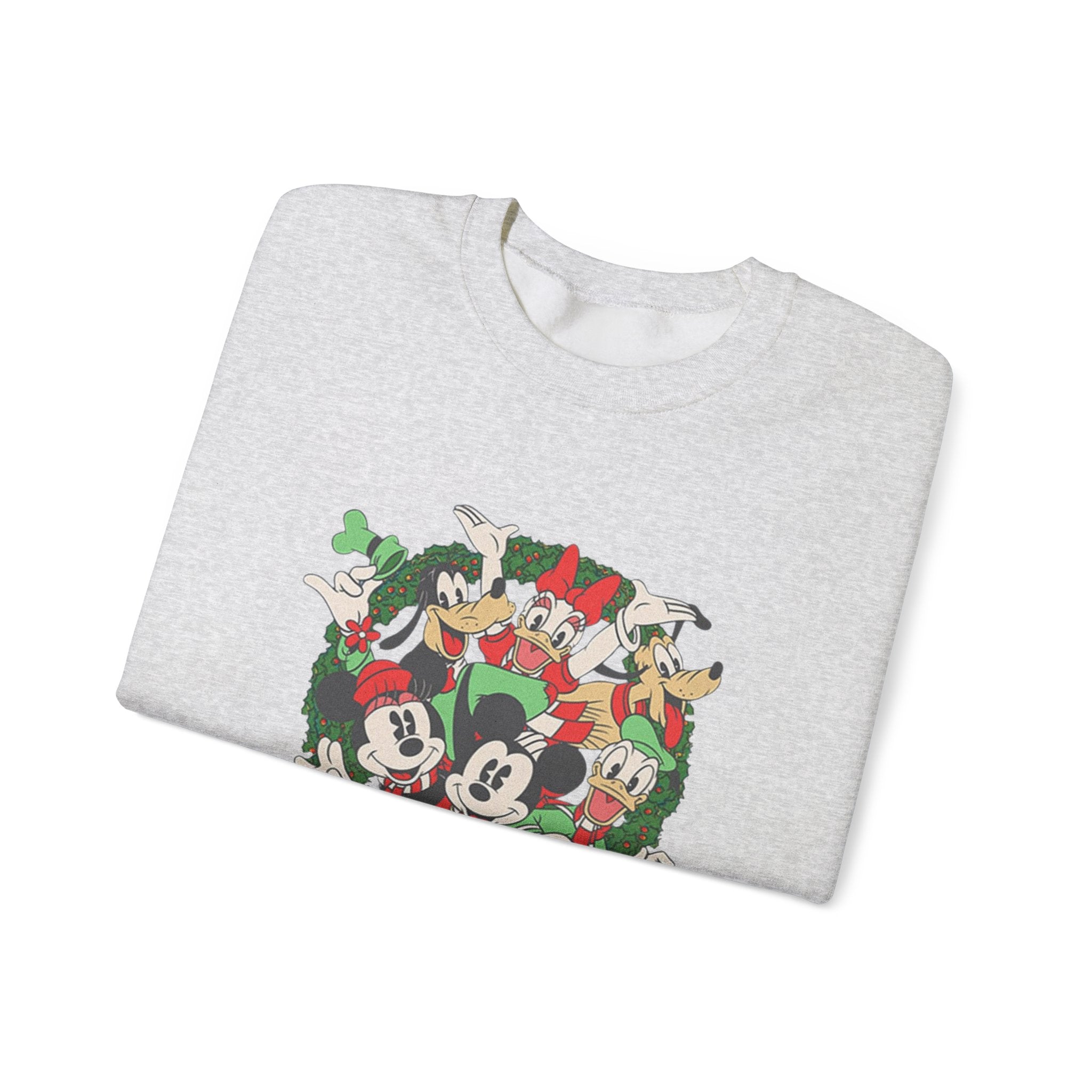 Holiday Crewneck Sweatshirt — Mickey & Friends Christmas Wreath