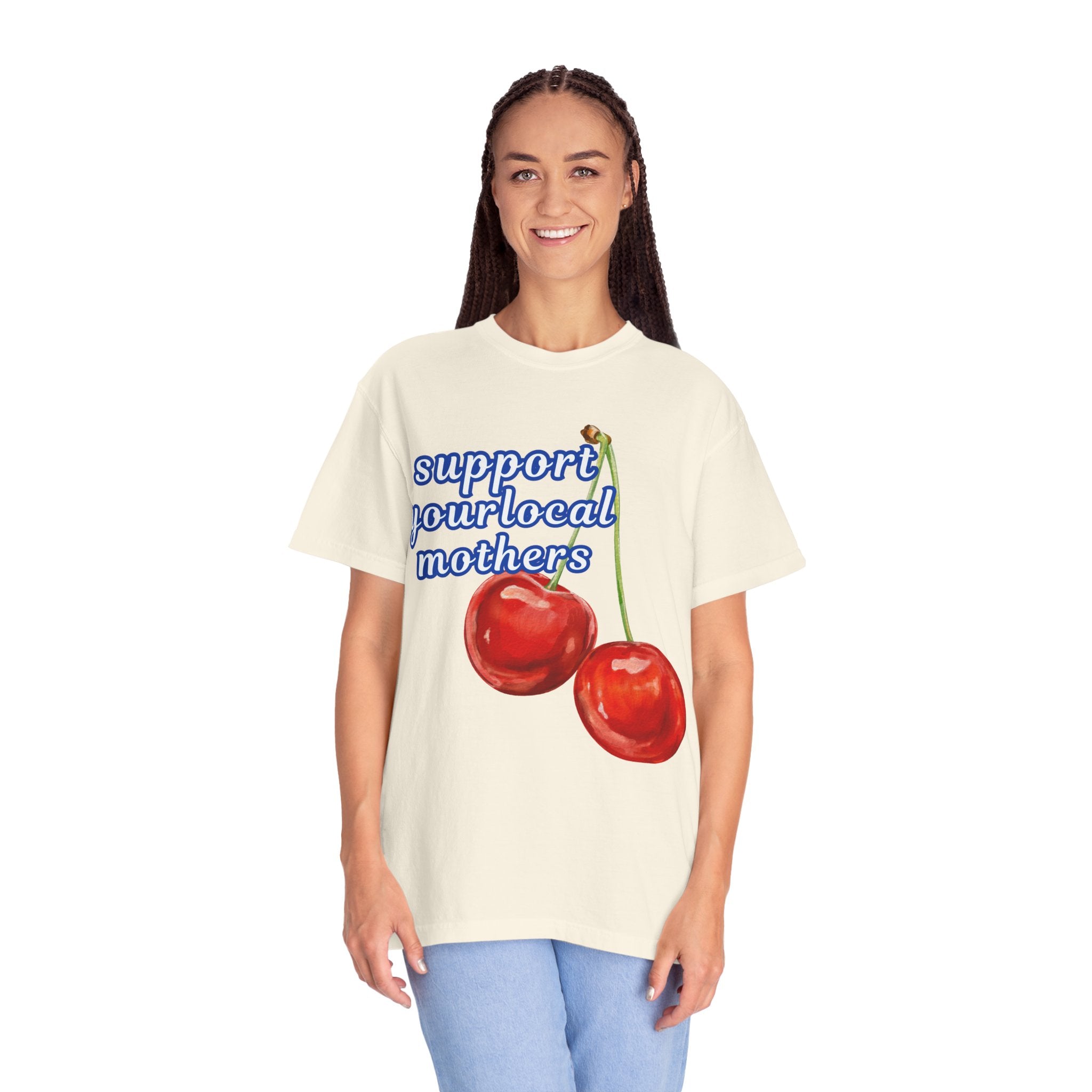 Support Your Local Mothers Cherry T-Shirt