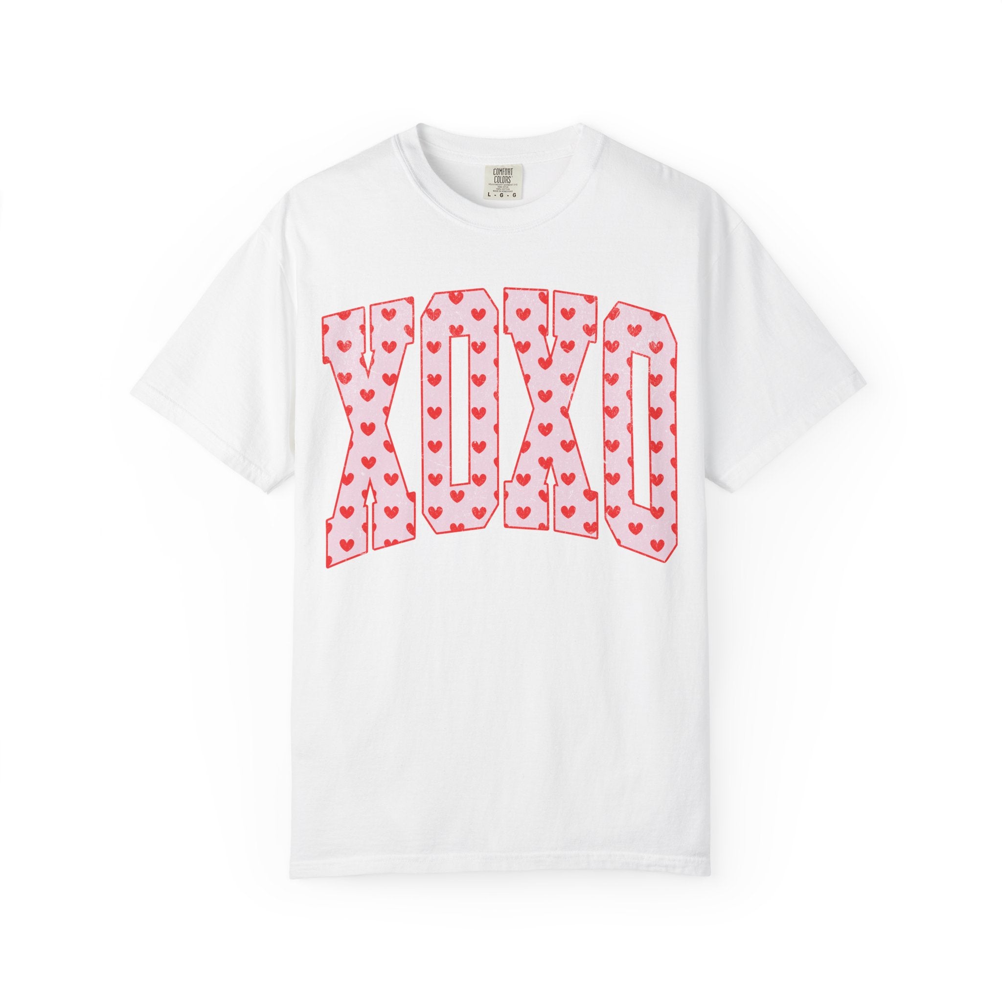 XOXO Heart Pattern T‑Shirt