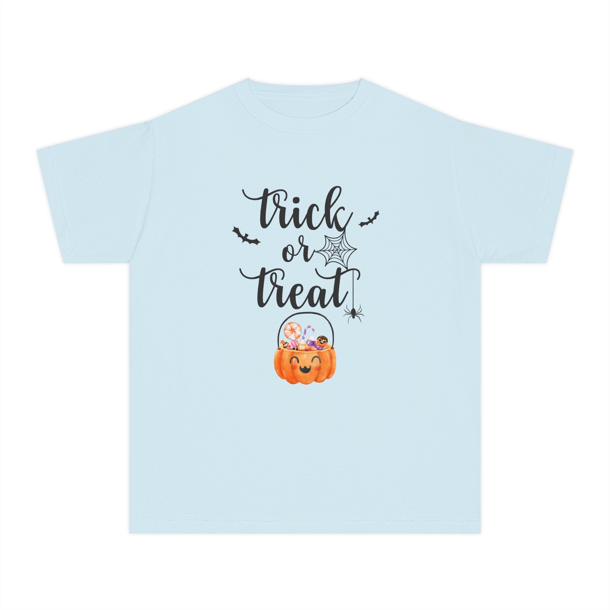 Trick or Treat Youth Tee - Halloween Shirt, Kids Halloween Tee