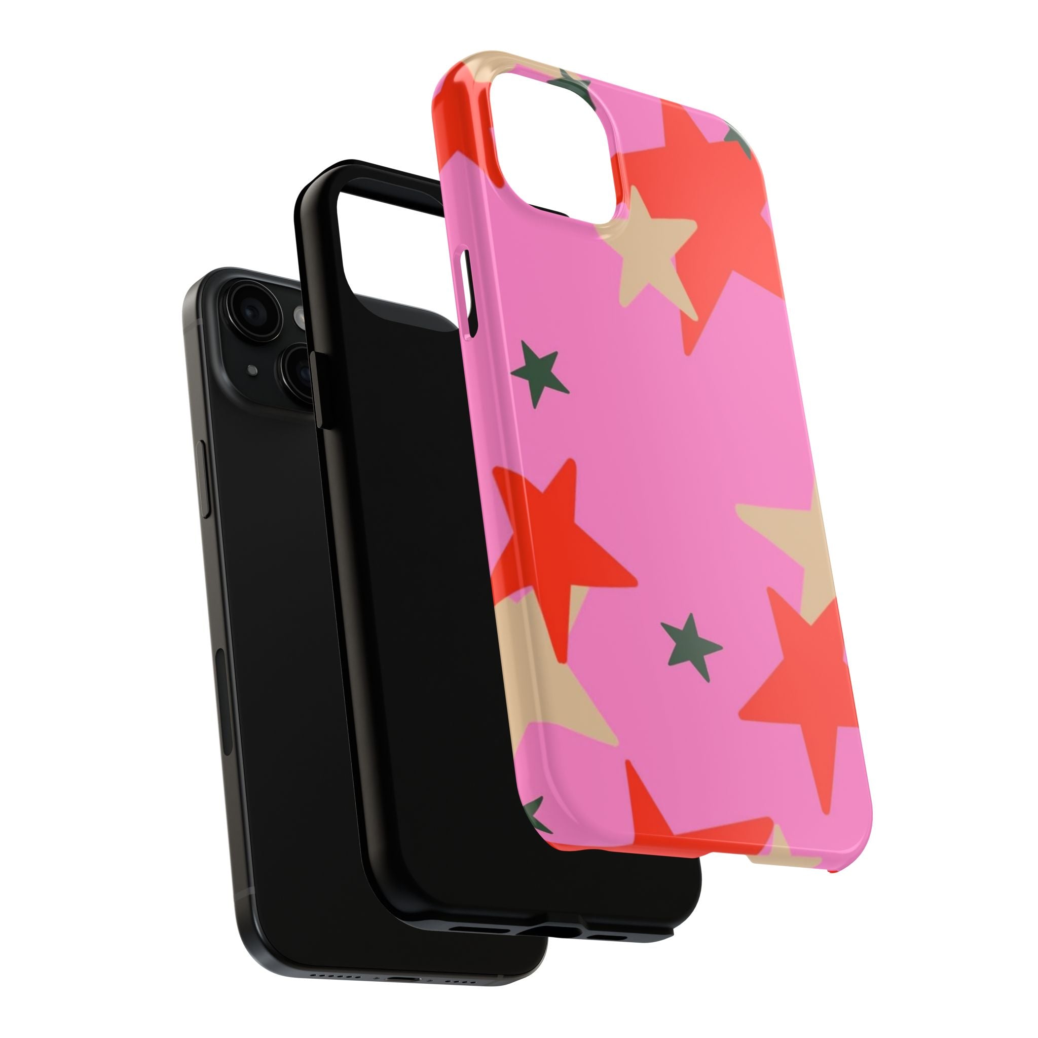 Pink Star Pattern Tough Phone Case