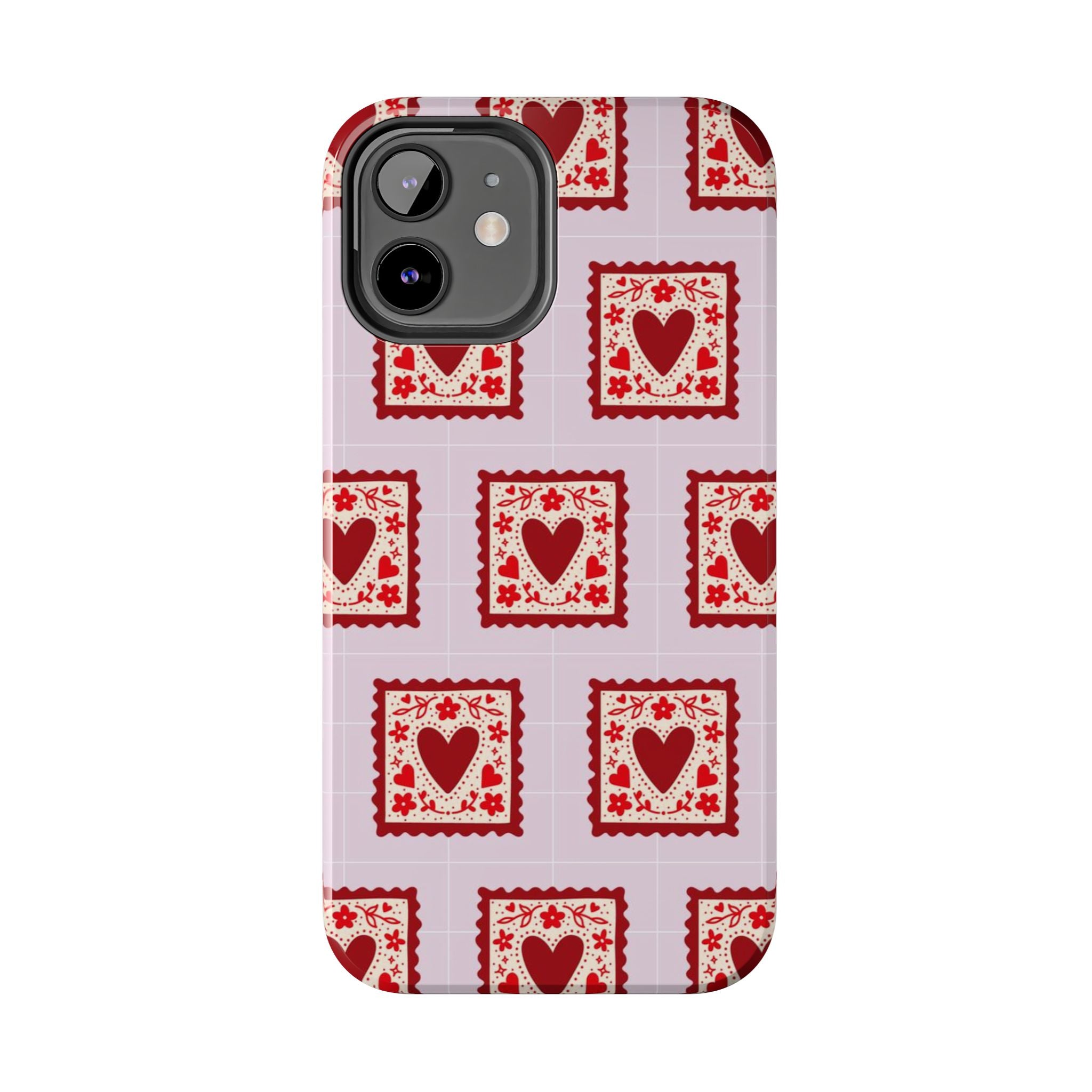 Red Heart Stamp Tough Phone Case