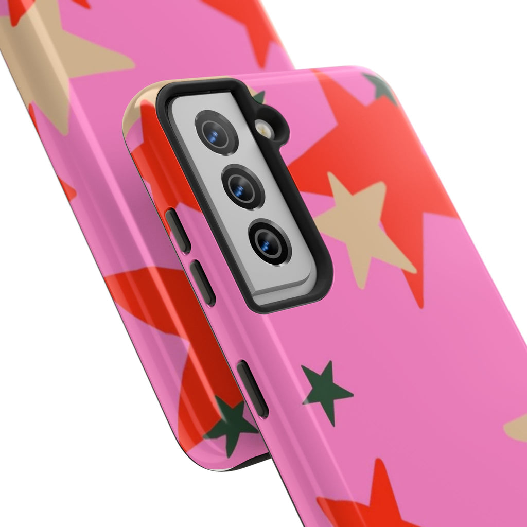 Pink Star Pattern Tough Phone Case