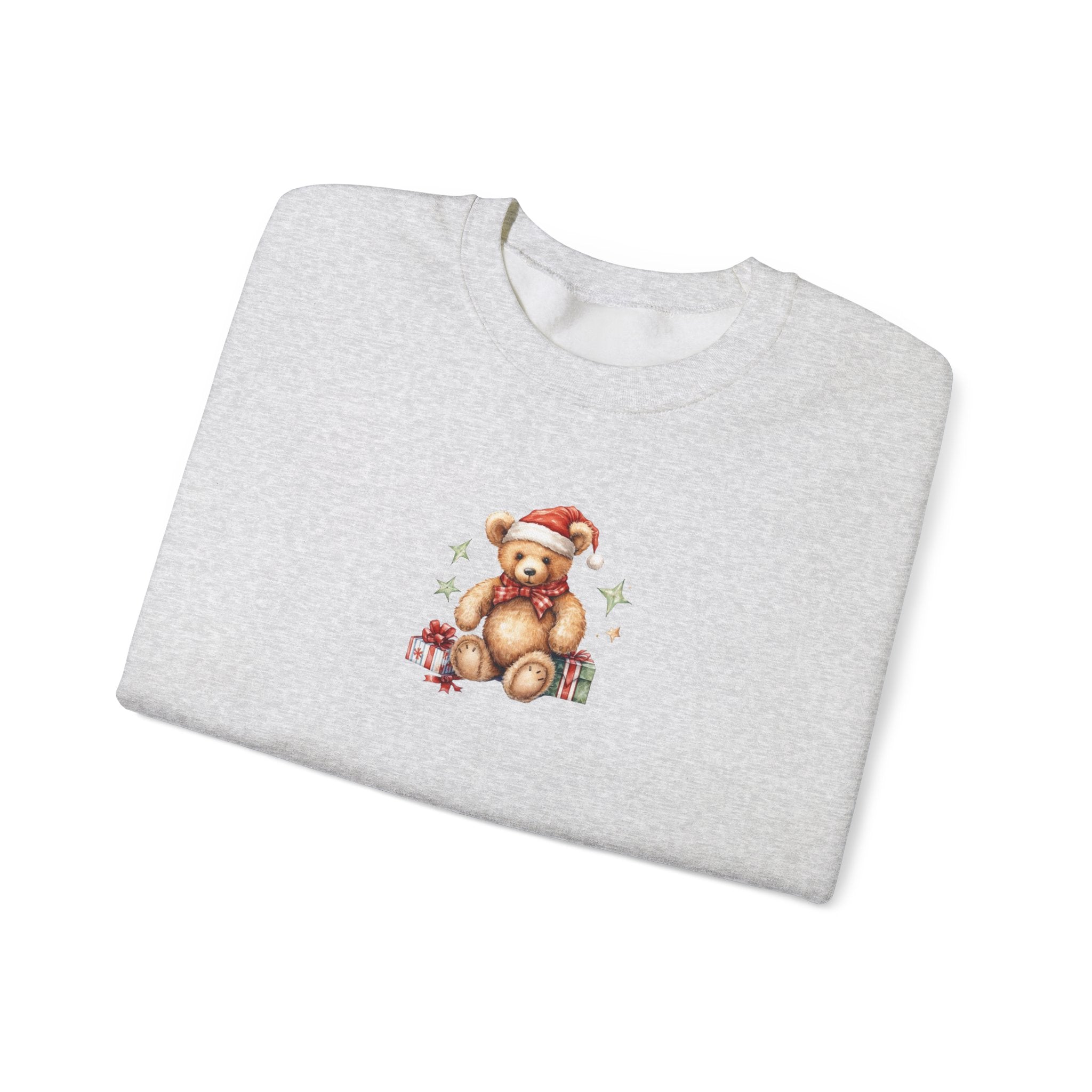 Christmas Teddy Sweatshirt – Cute Santa Bear Holiday Crewneck