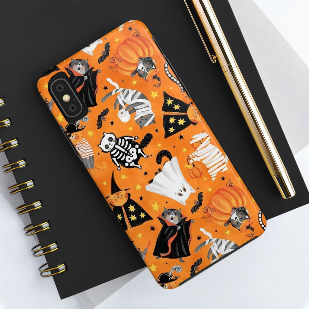 Spooky-Cat Halloween Tough Phone Case