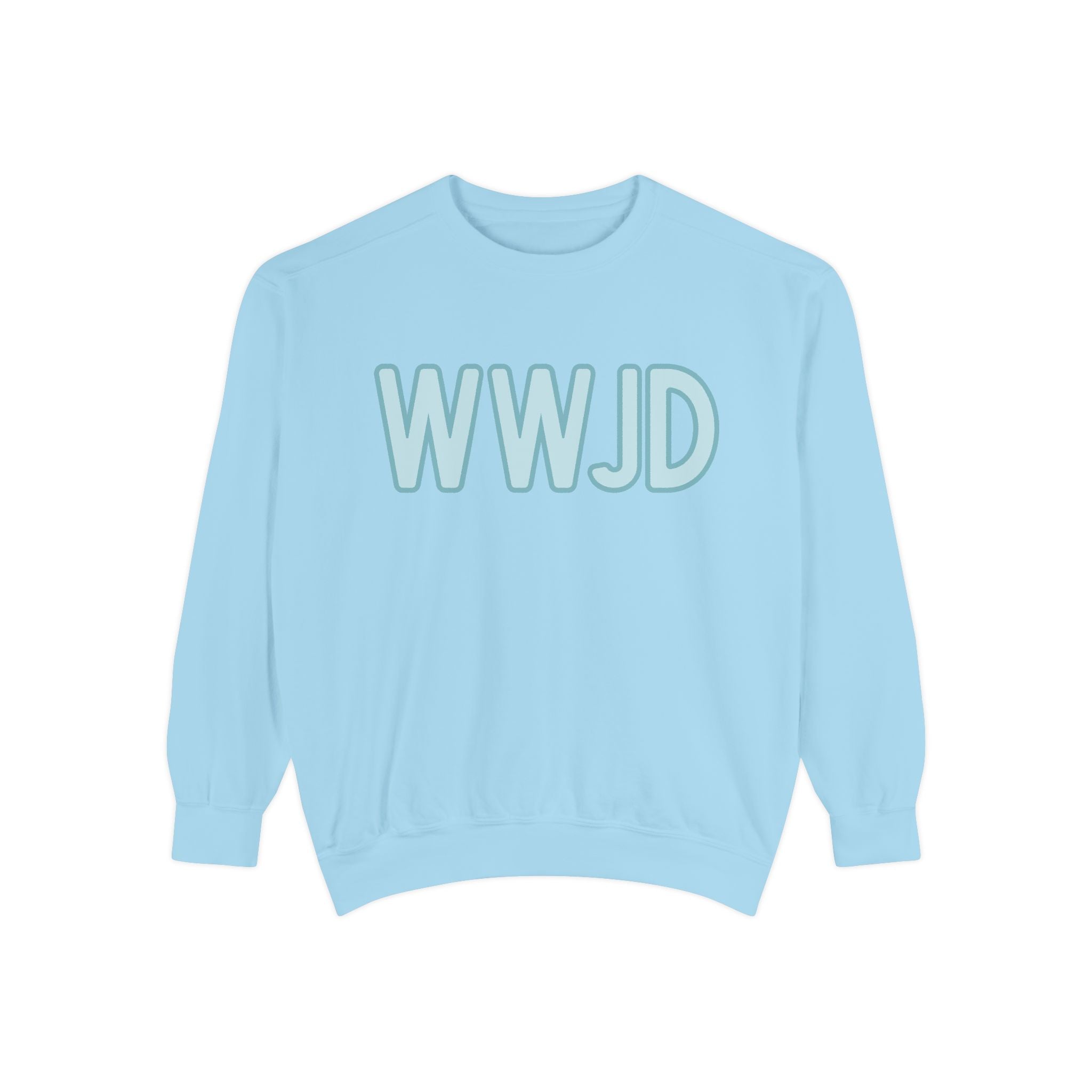 Unisex WWJD Garment-Dyed Sweatshirt