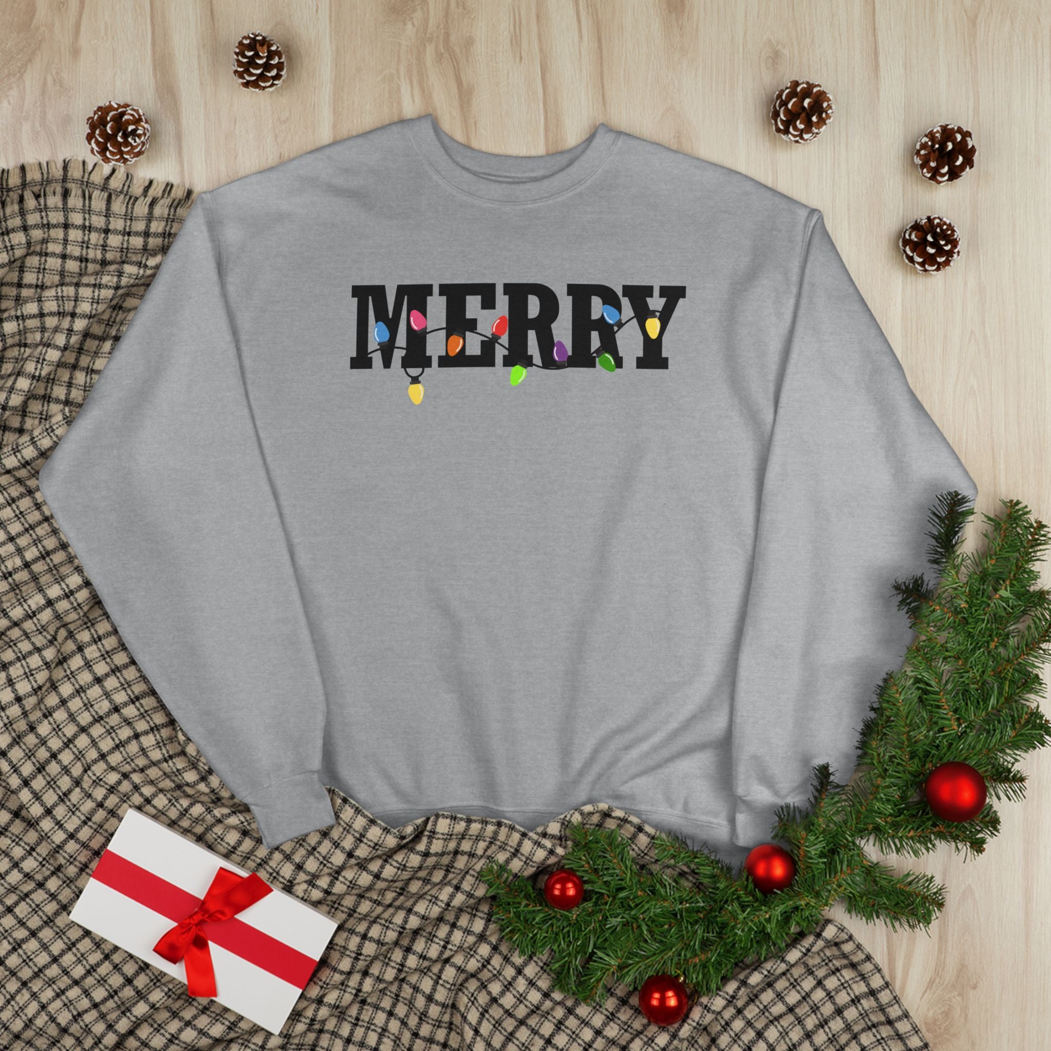 Merry Lights EcoSmart Crewneck Sweatshirt
