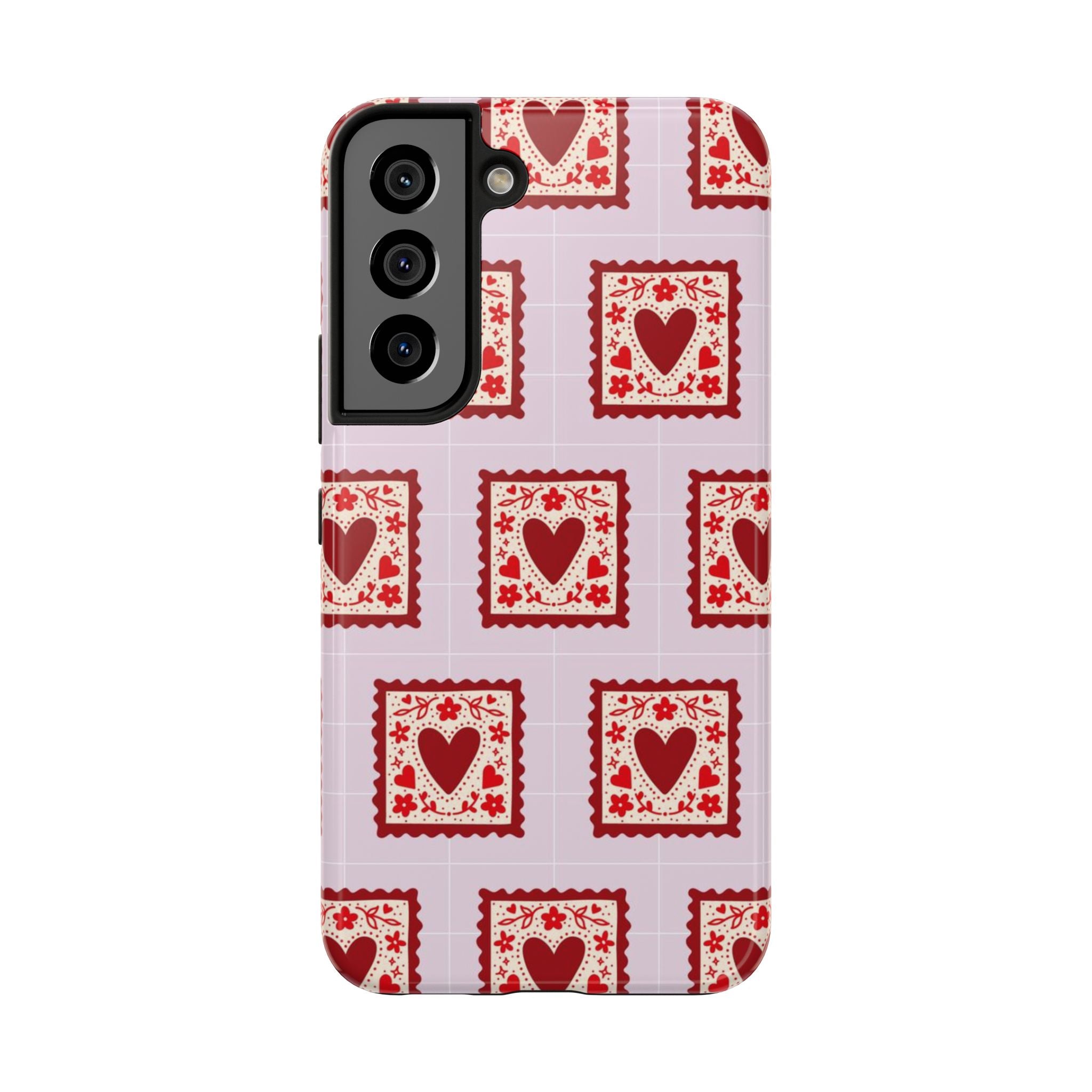 Red Heart Stamp Tough Phone Case