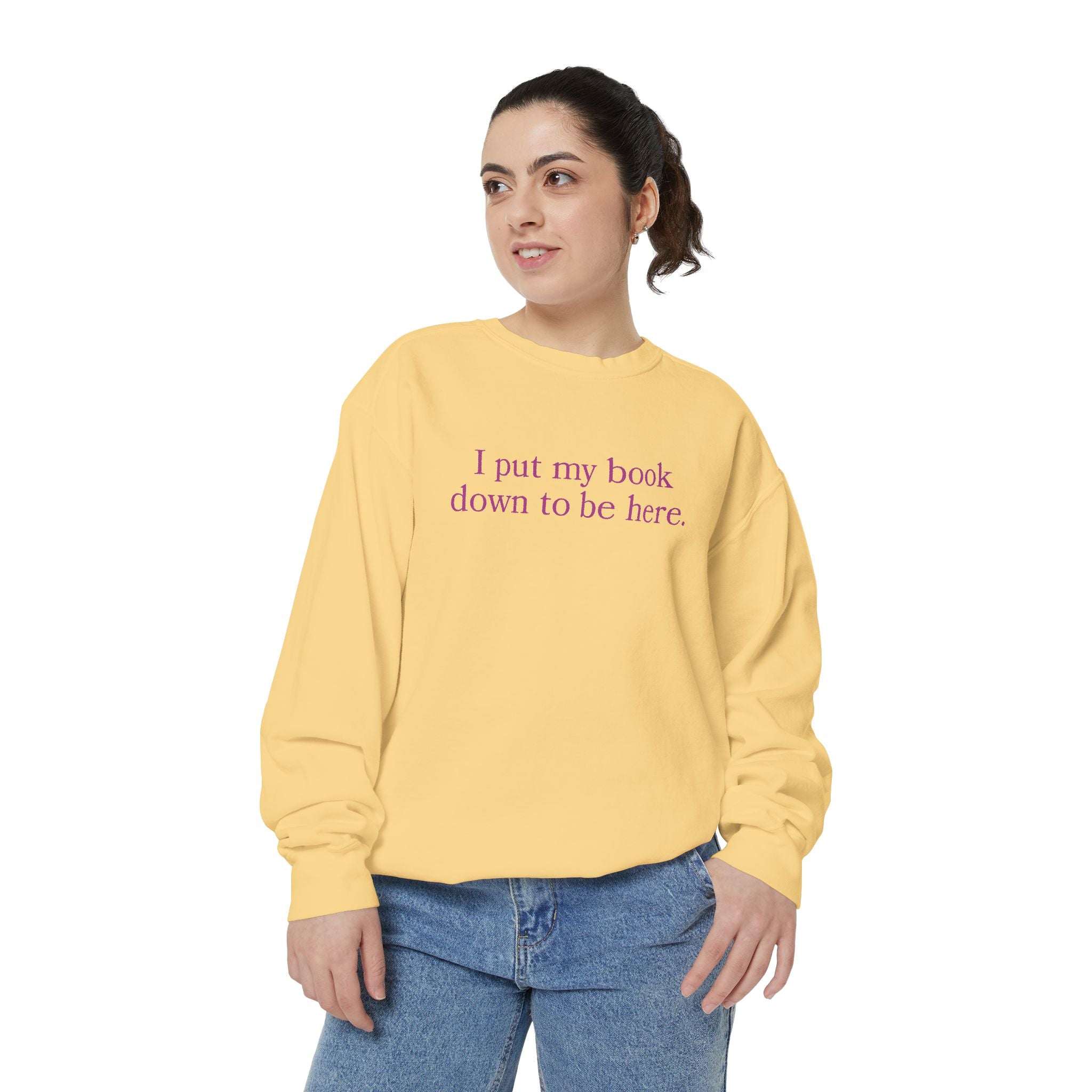 Book Lover Garment-Dyed Sweatshirt