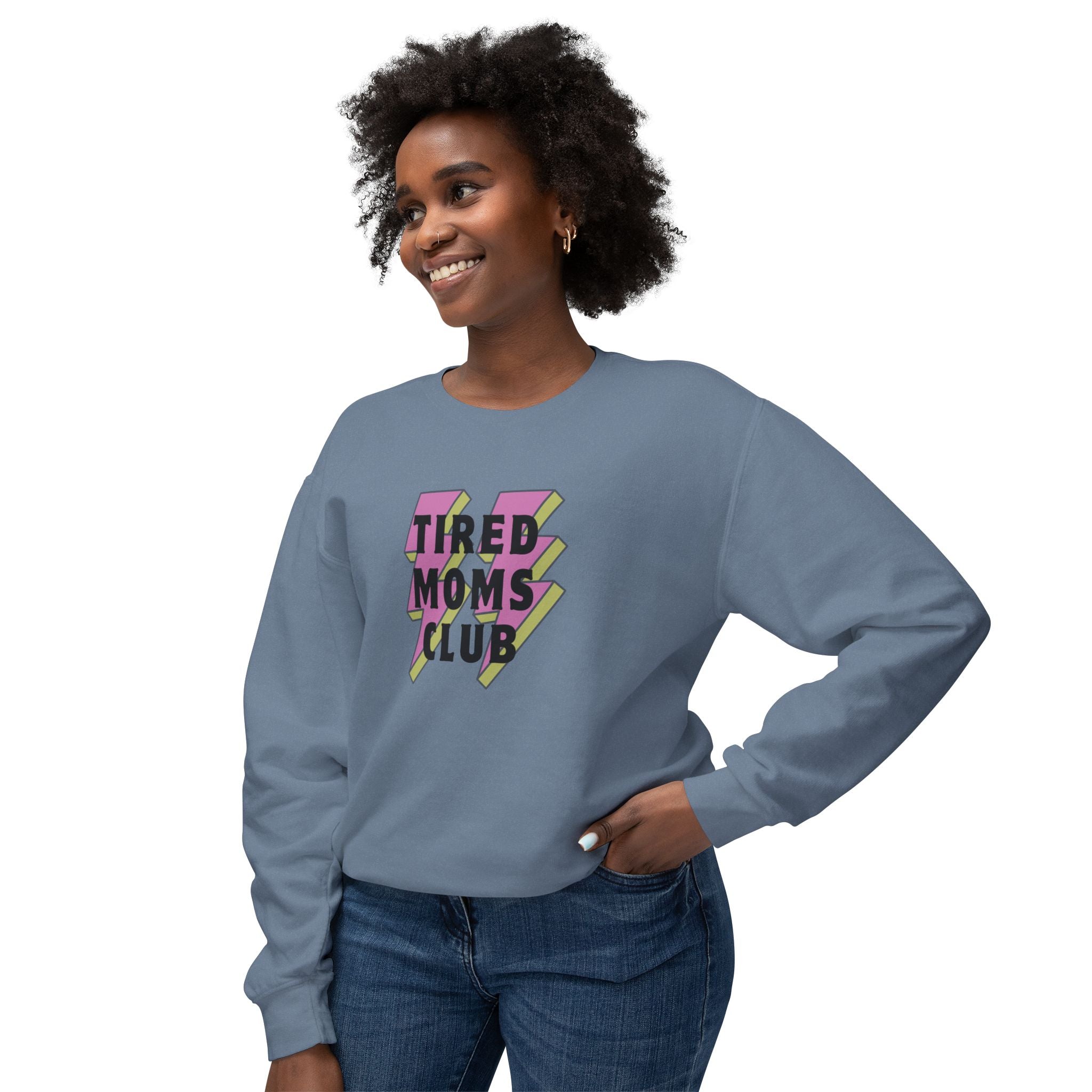Tired Moms Club Lightweight Crewneck Sweatshirt