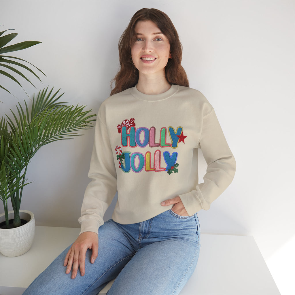 Holly Jolly Patch Holiday Sweatshirt