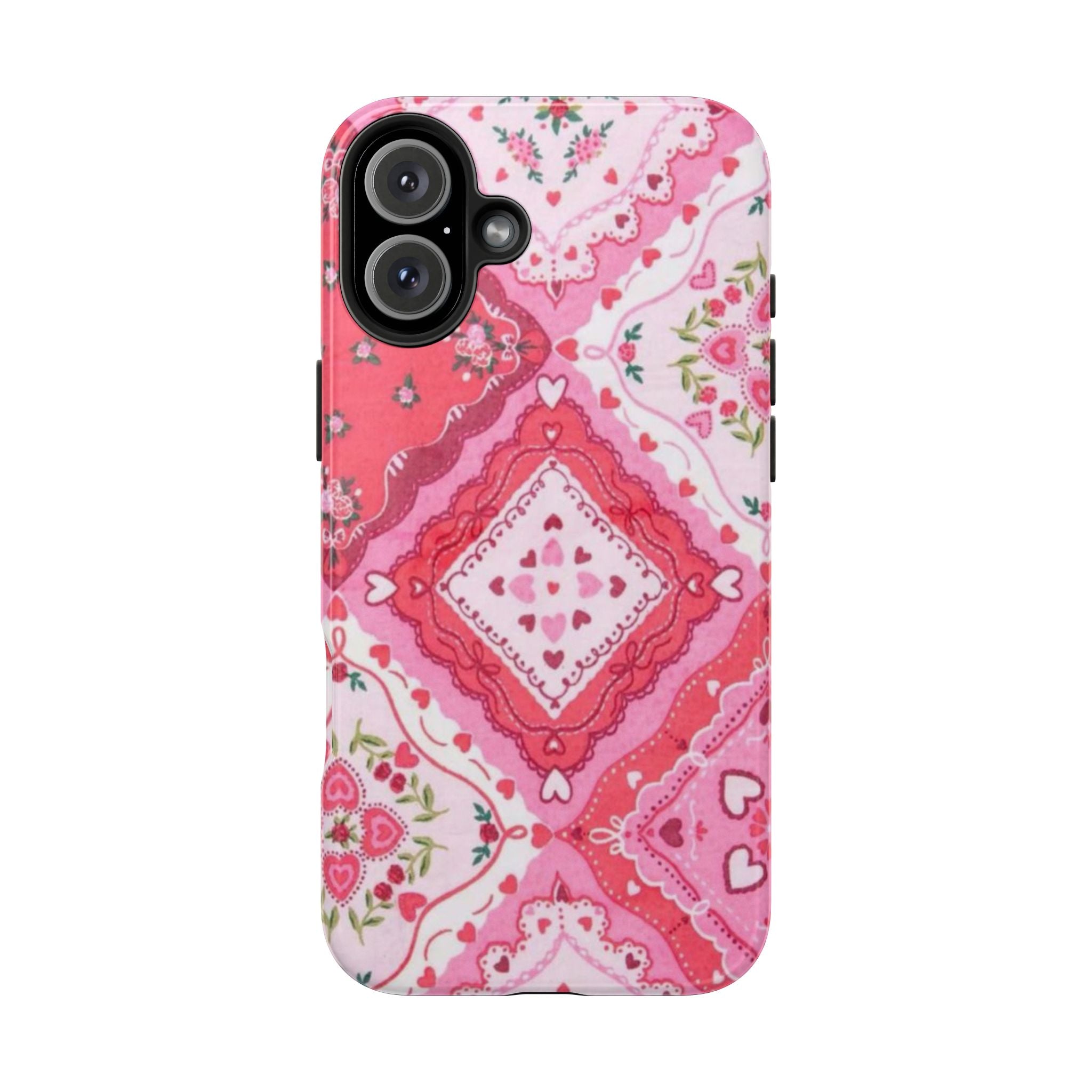 Pink Bandana Heart Tough Phone Case