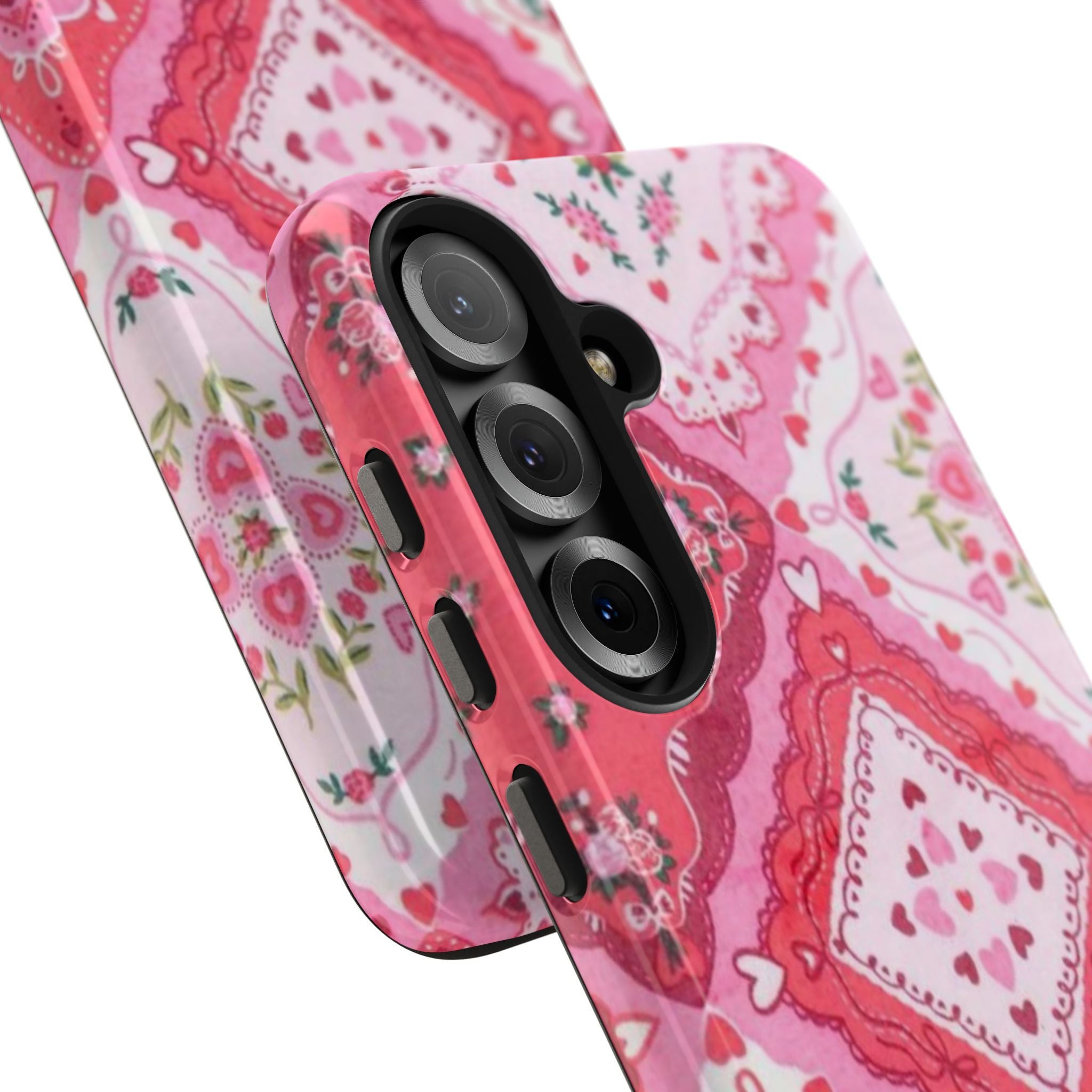Pink Bandana Heart Tough Phone Case