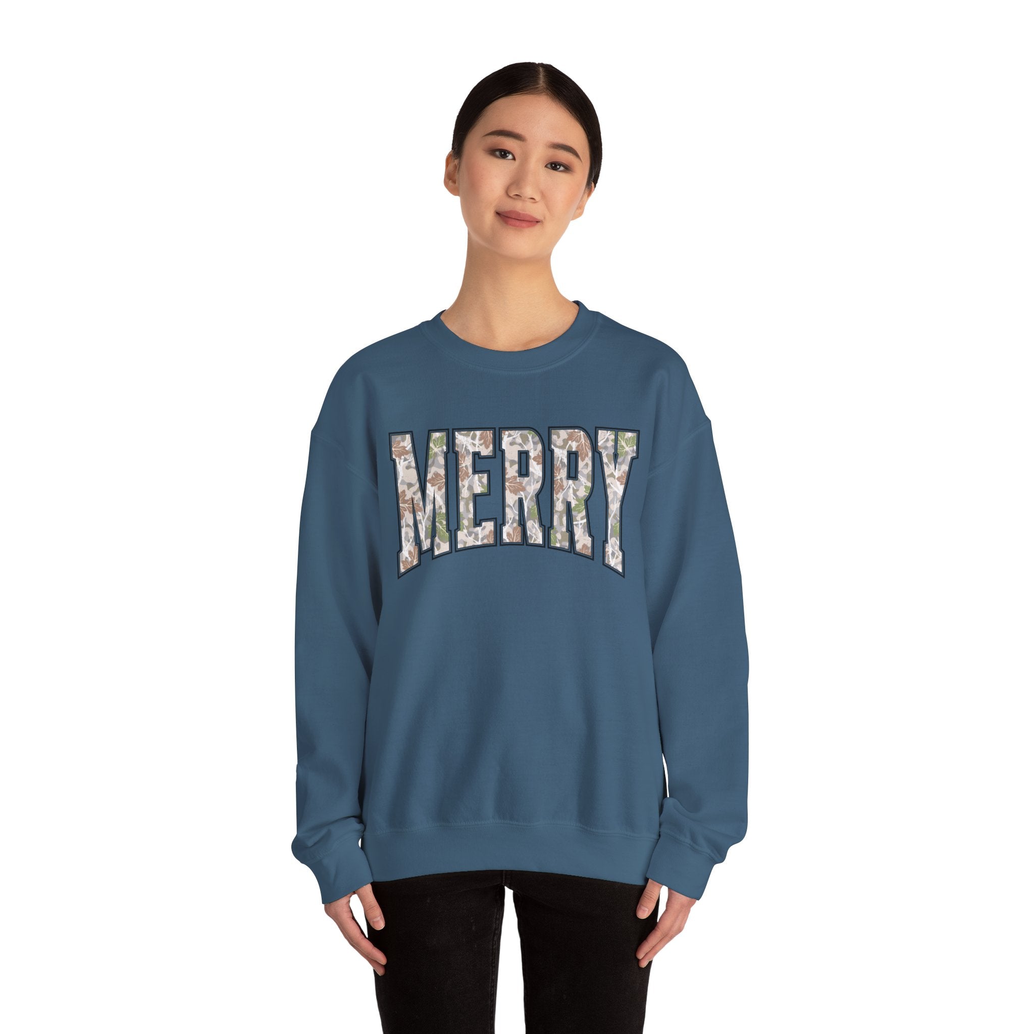 Merry Floral Crewneck Sweatshirt for the Holidays