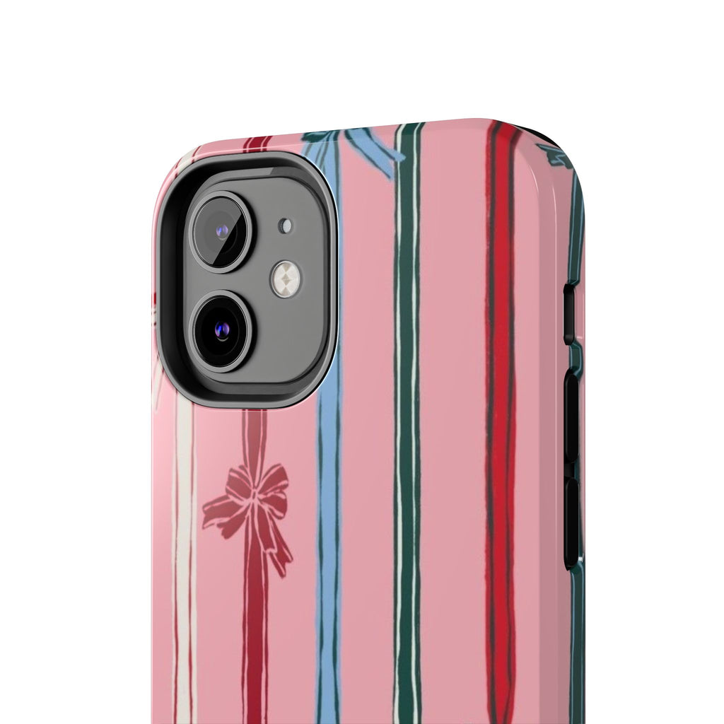 Holiday Bow Pattern Tough Phone Case