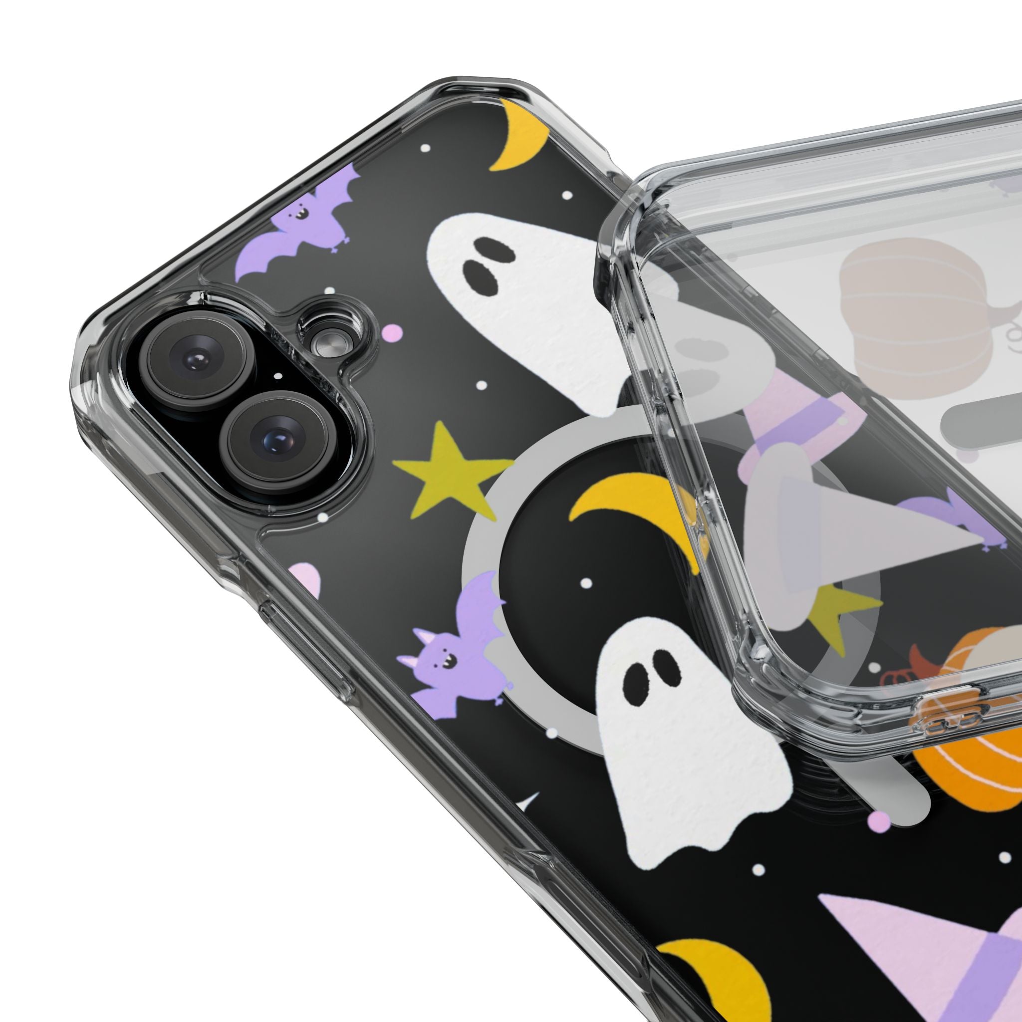 Ghost Transparent Background Magnetic Clear Impact Case