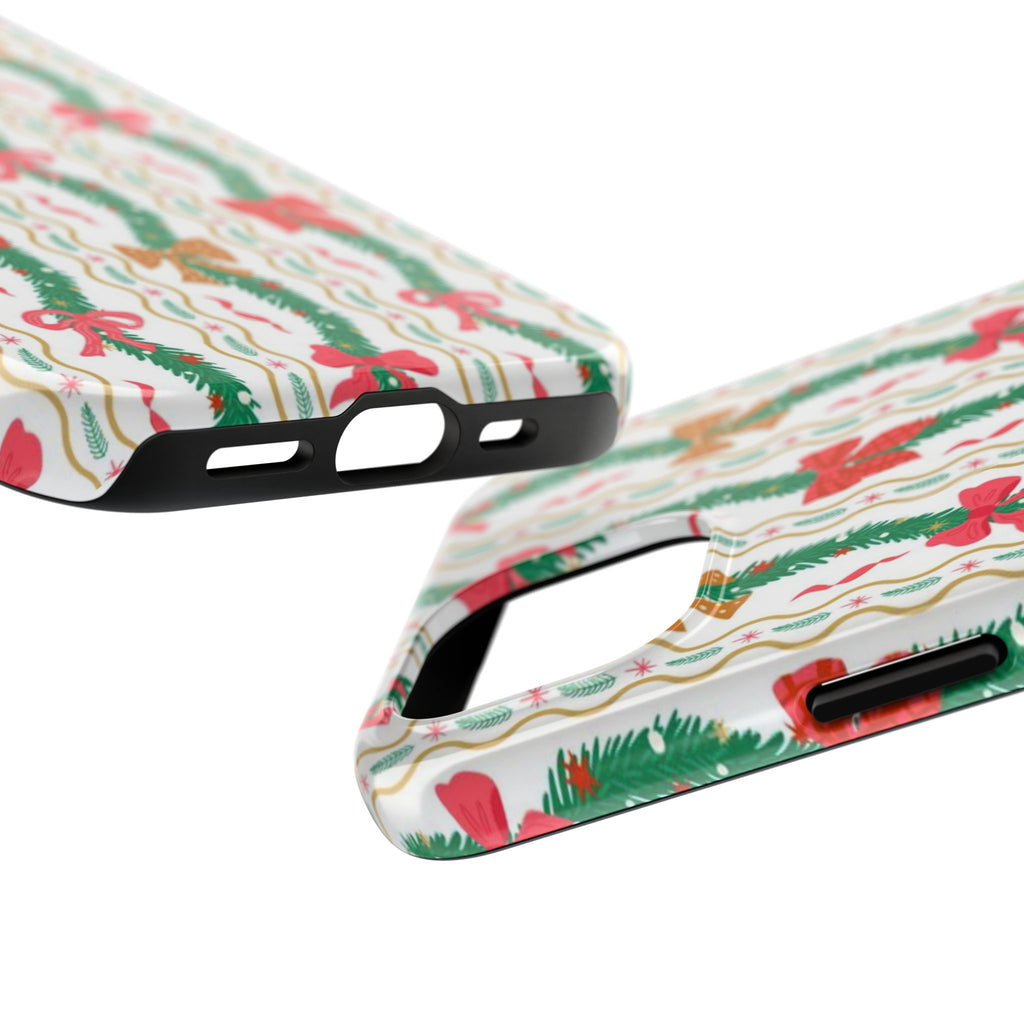 Festive Holiday Phone Cases with Cheerful Bows