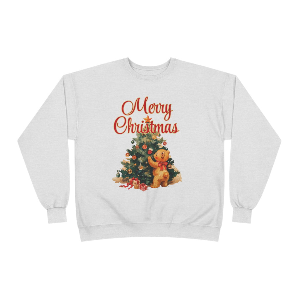 Christmas Tree Teddy Sweatshirt — Vintage Holiday Crewneck