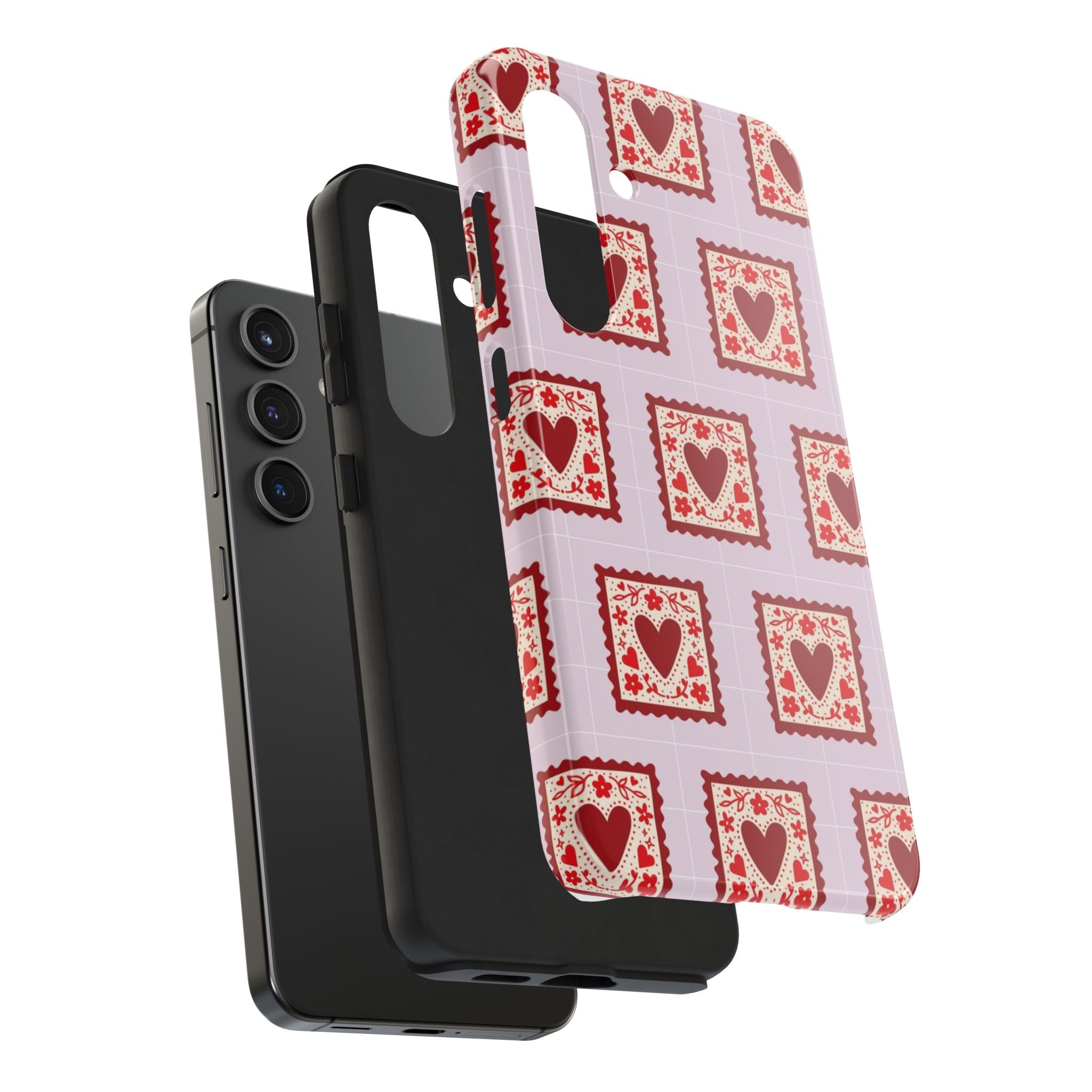 Red Heart Stamp Tough Phone Case