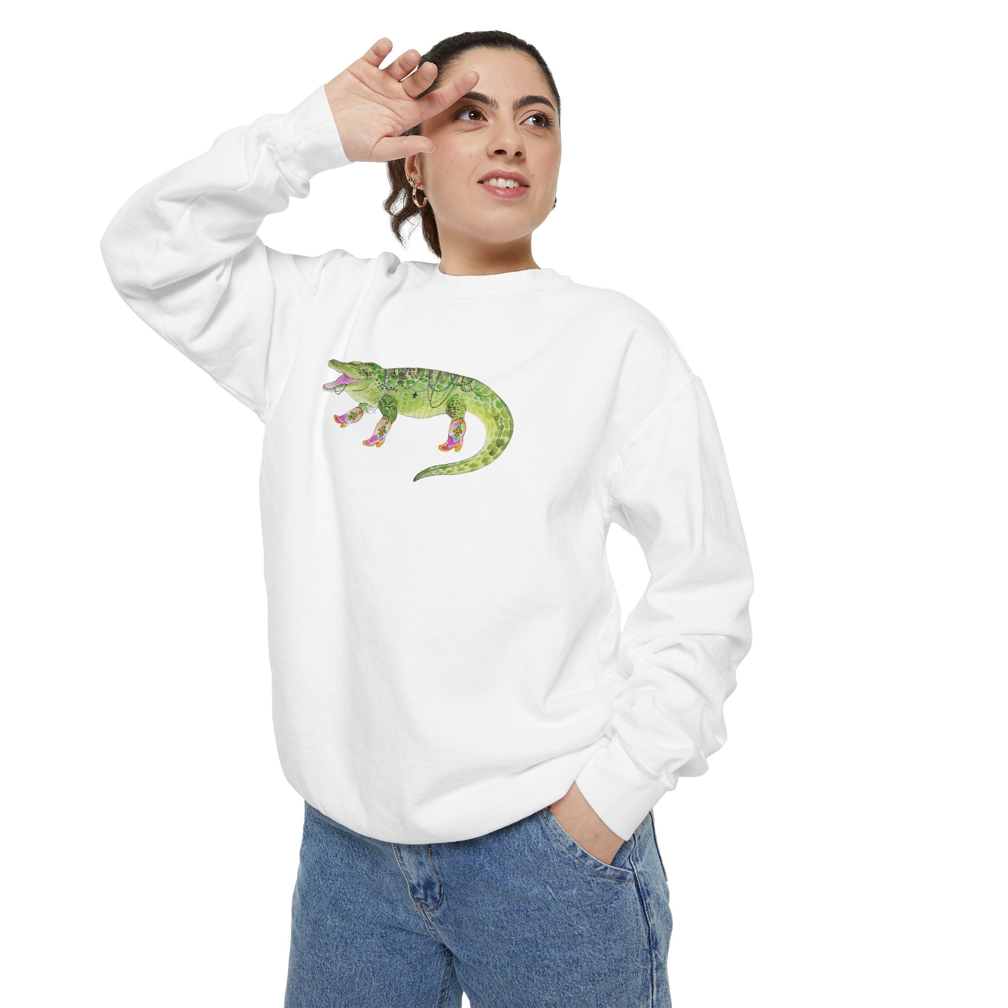 Bead Alligator Graphic Sweatshirt