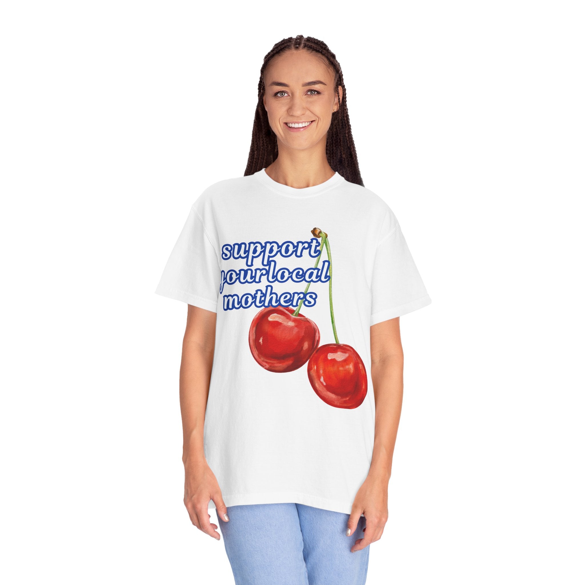Support Your Local Mothers Cherry T-Shirt