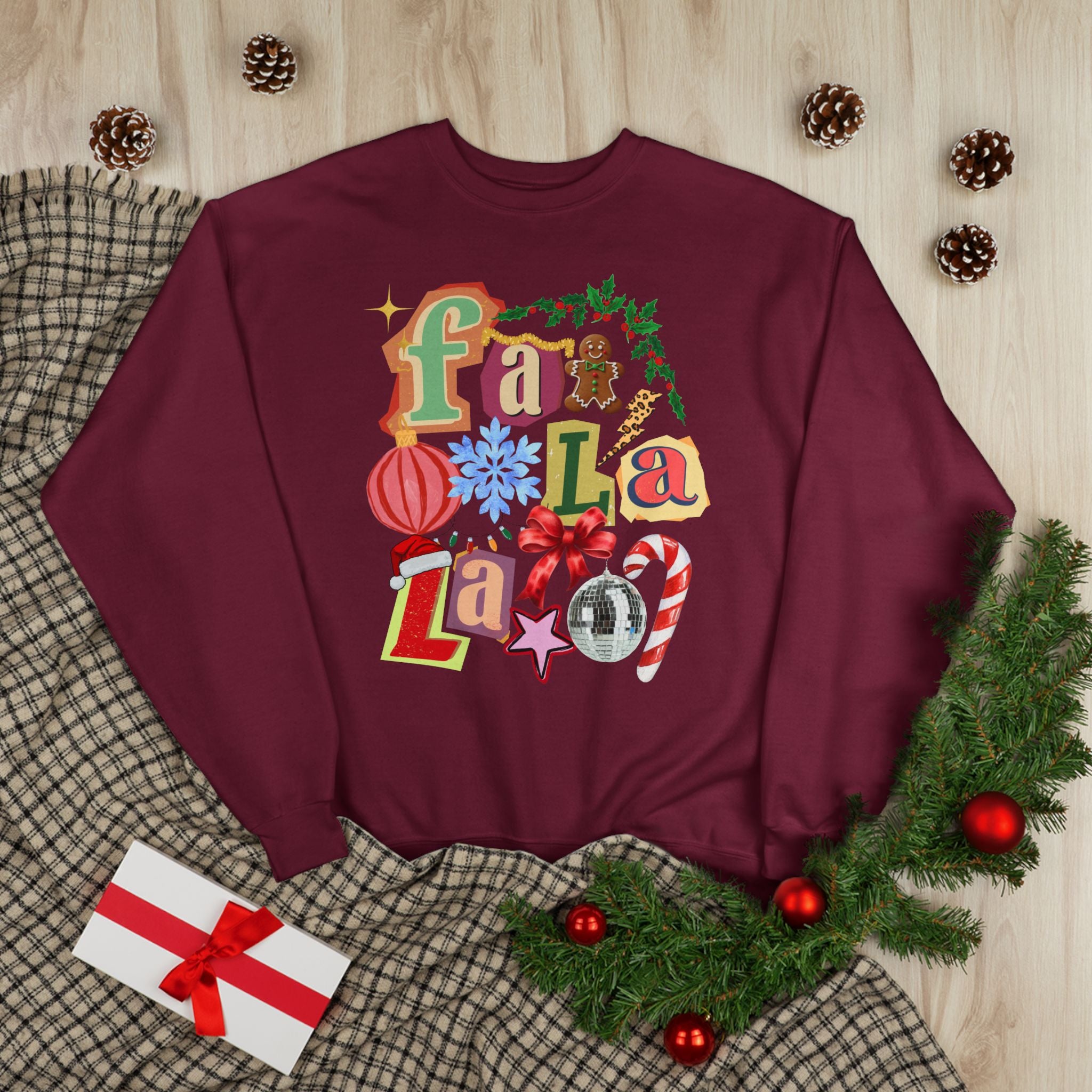 Festive Fa La La Eco-Friendly Sweatshirt