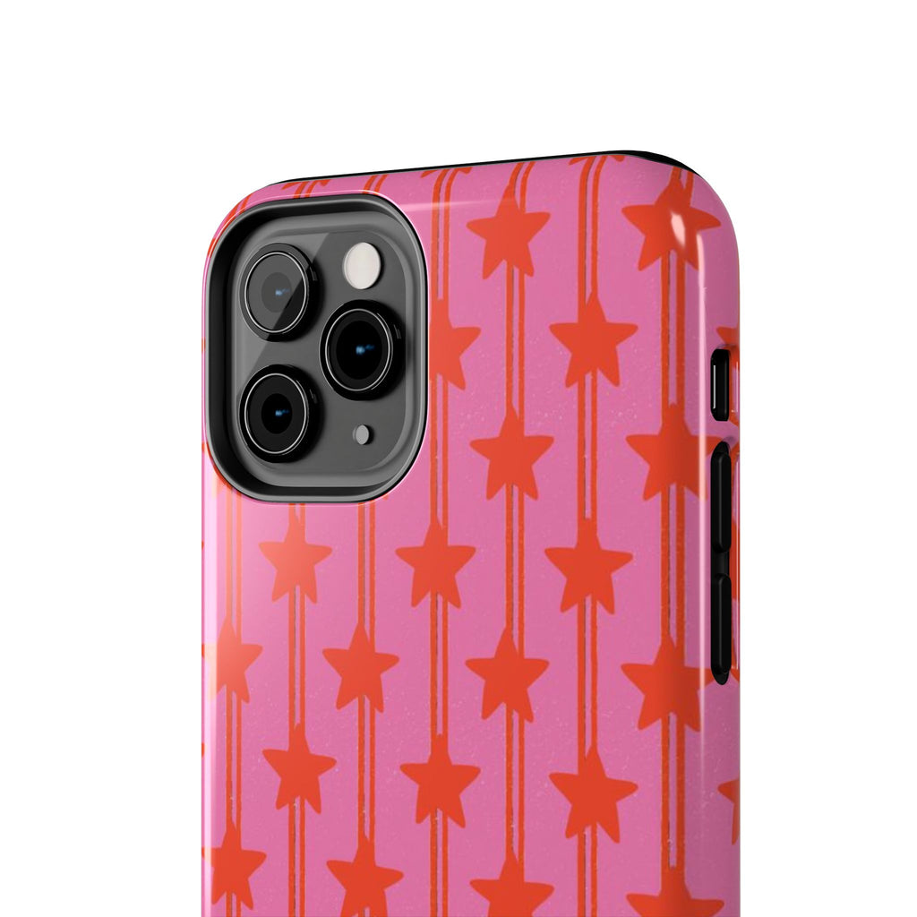 Pink Star Stripe Tough Phone Case
