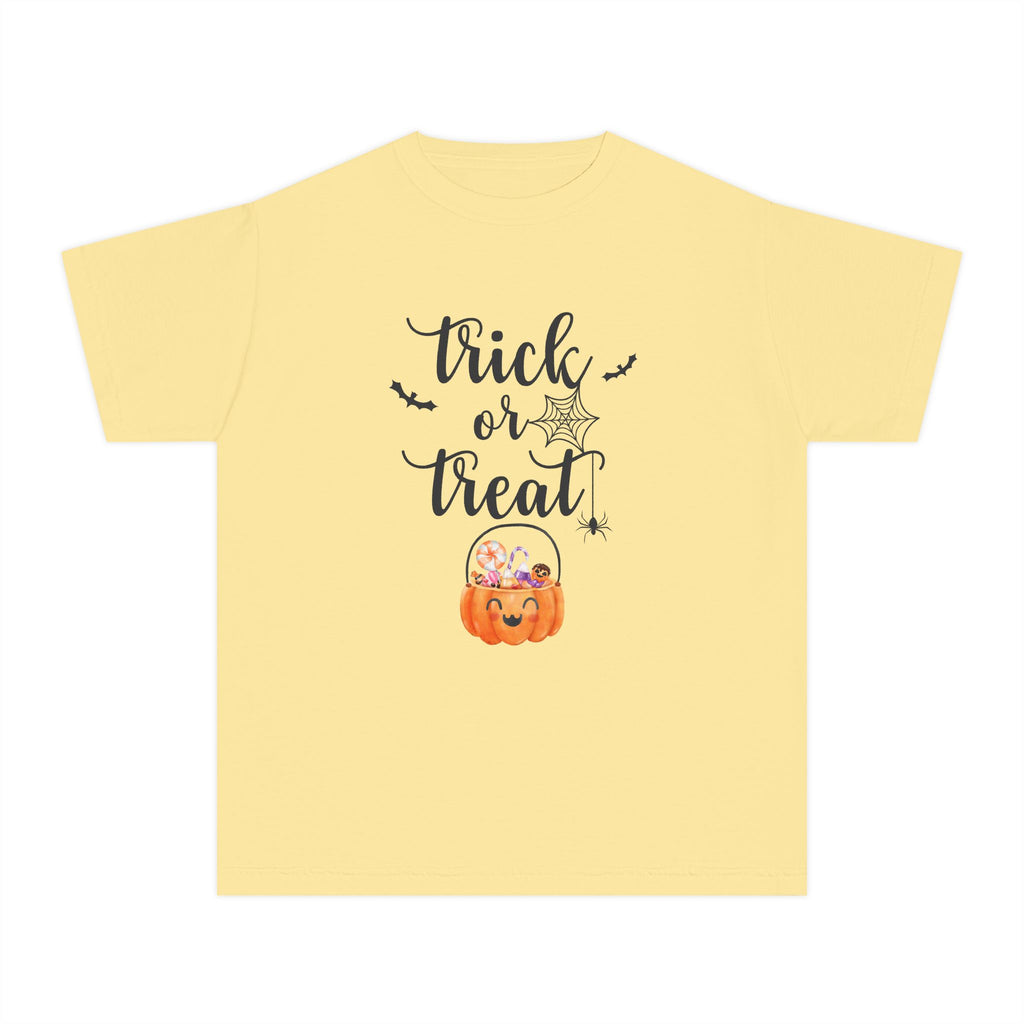 Trick or Treat Youth Tee - Halloween Shirt, Kids Halloween Tee