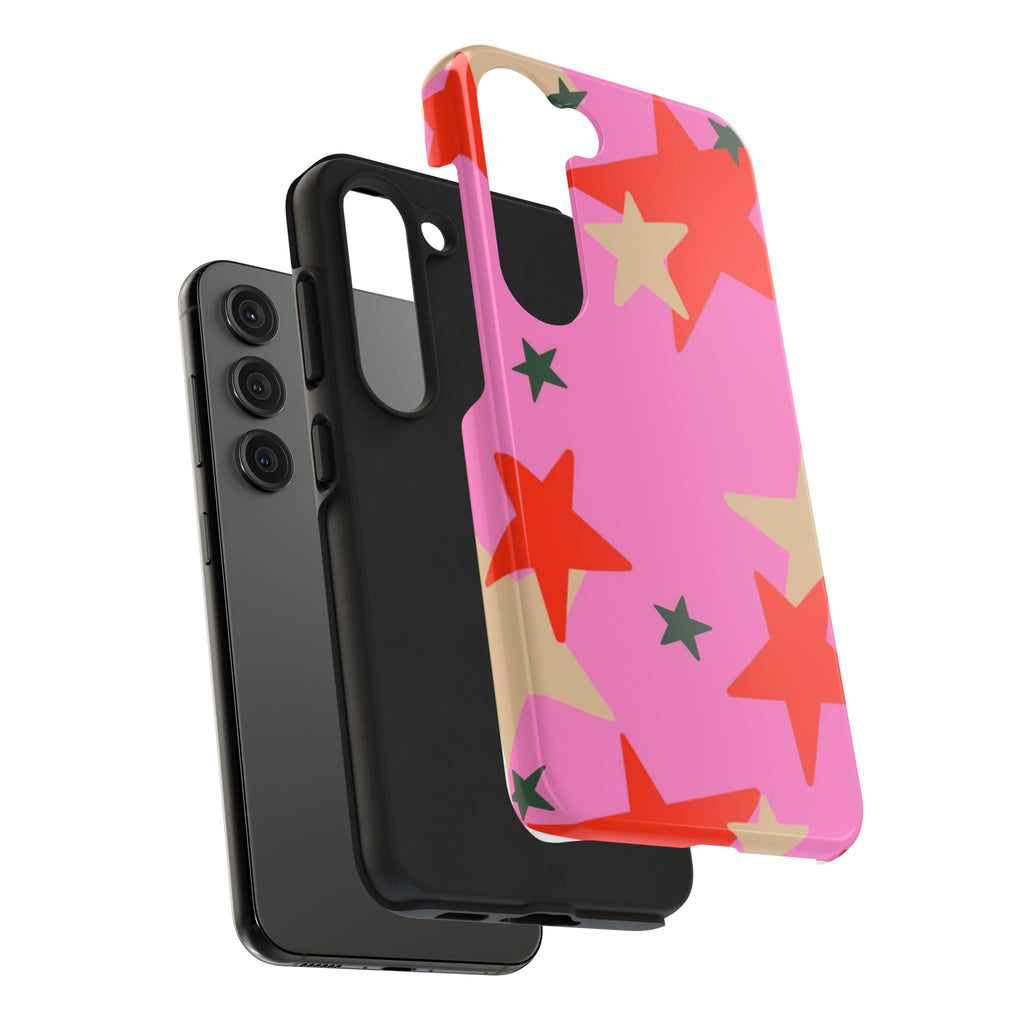 Pink Star Pattern Tough Phone Case