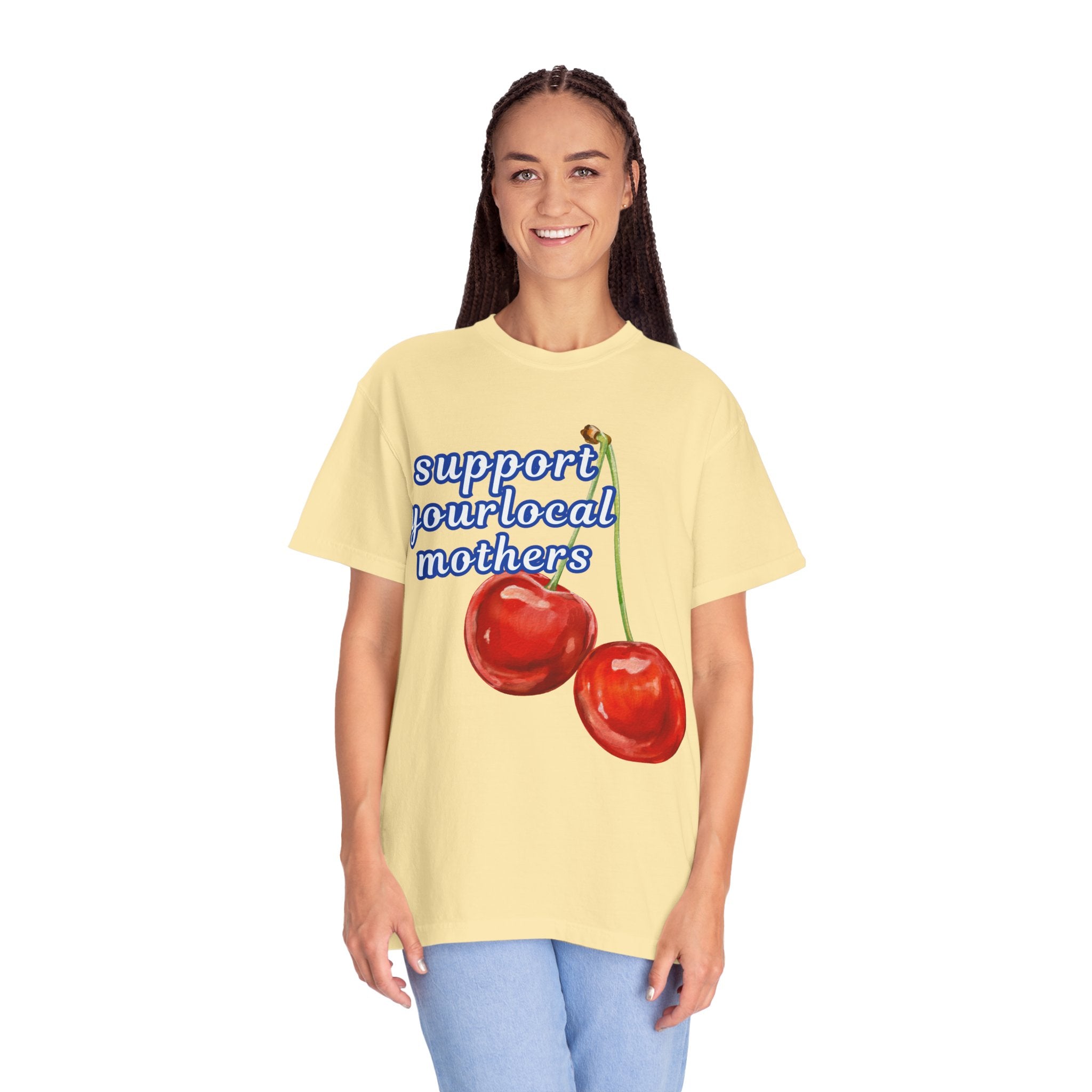 Support Your Local Mothers Cherry T-Shirt