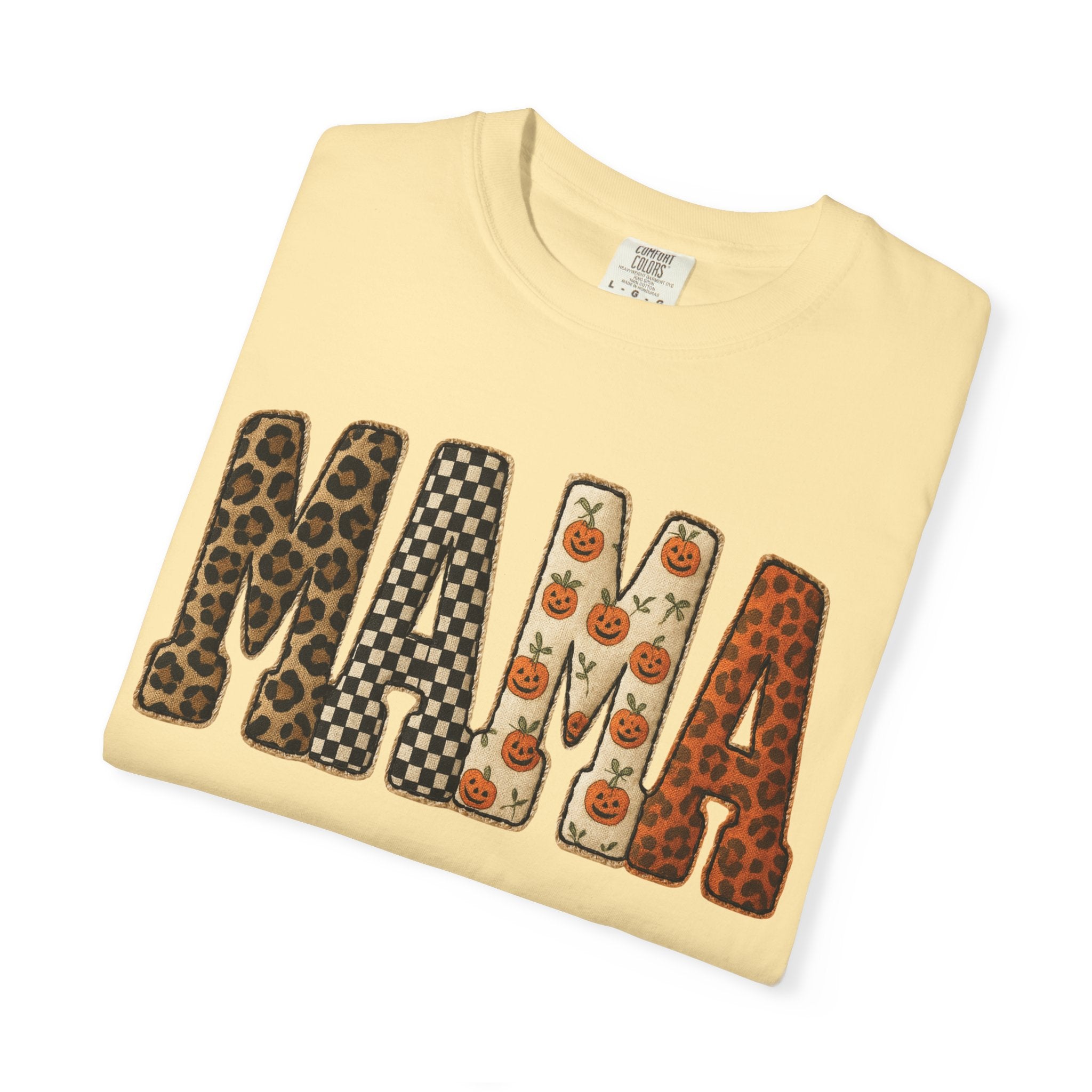 Mama Floral Garment-Dyed T-Shirt, Cute Gift for Moms, Casual Wear, Mother's Day, Family Celebrations, Everyday Comfort
