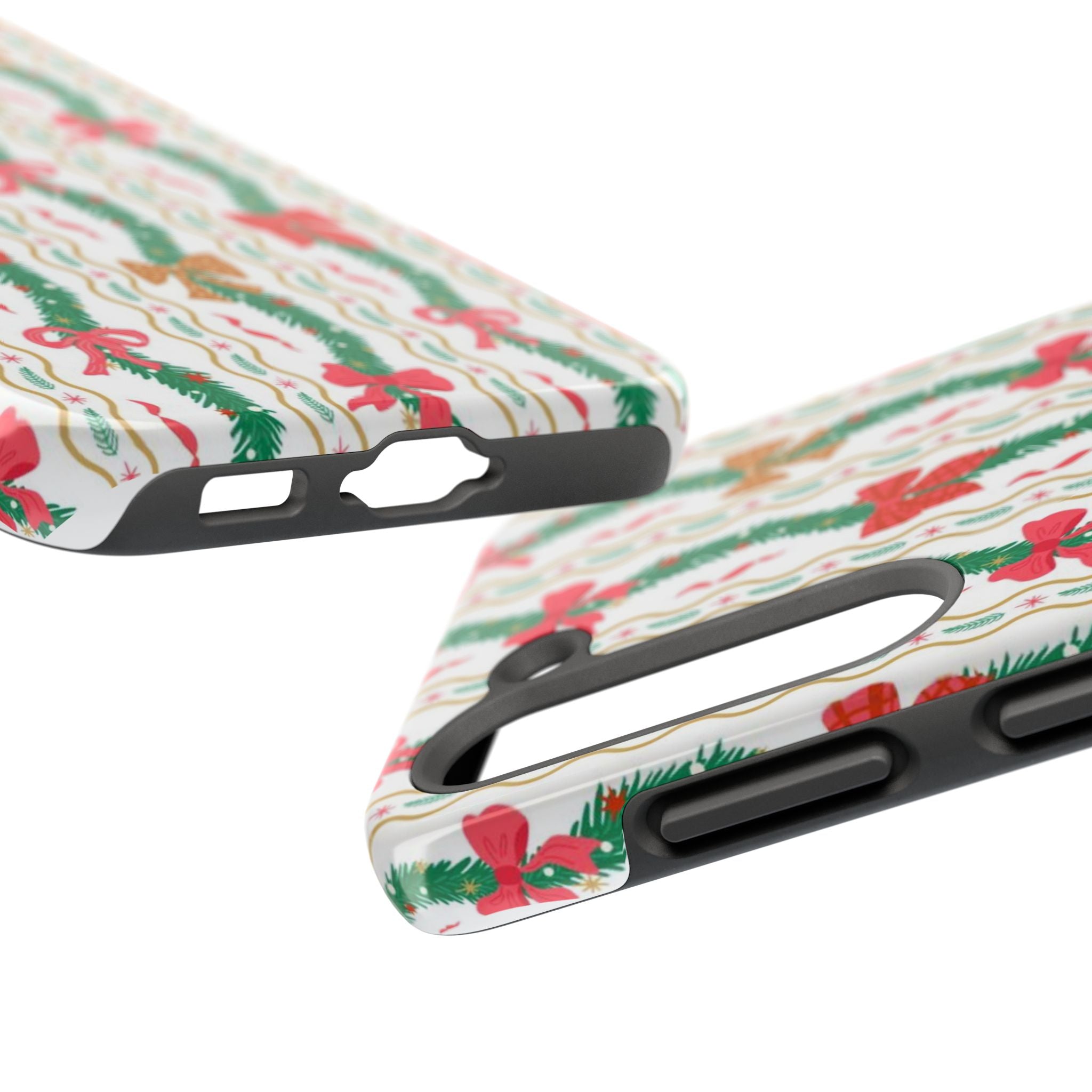 Festive Holiday Phone Cases with Cheerful Bows