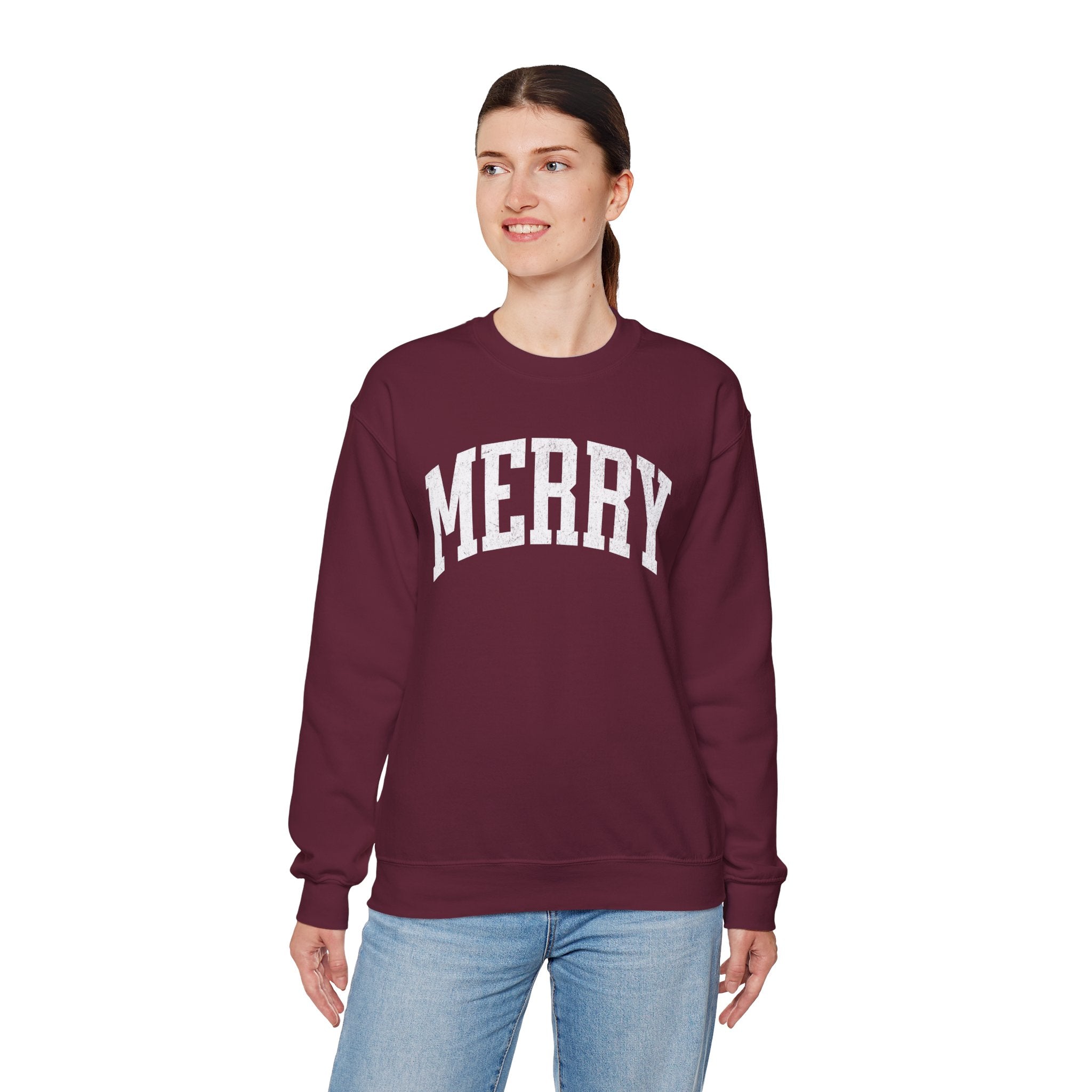Merry Crewneck Sweatshirt for Holiday