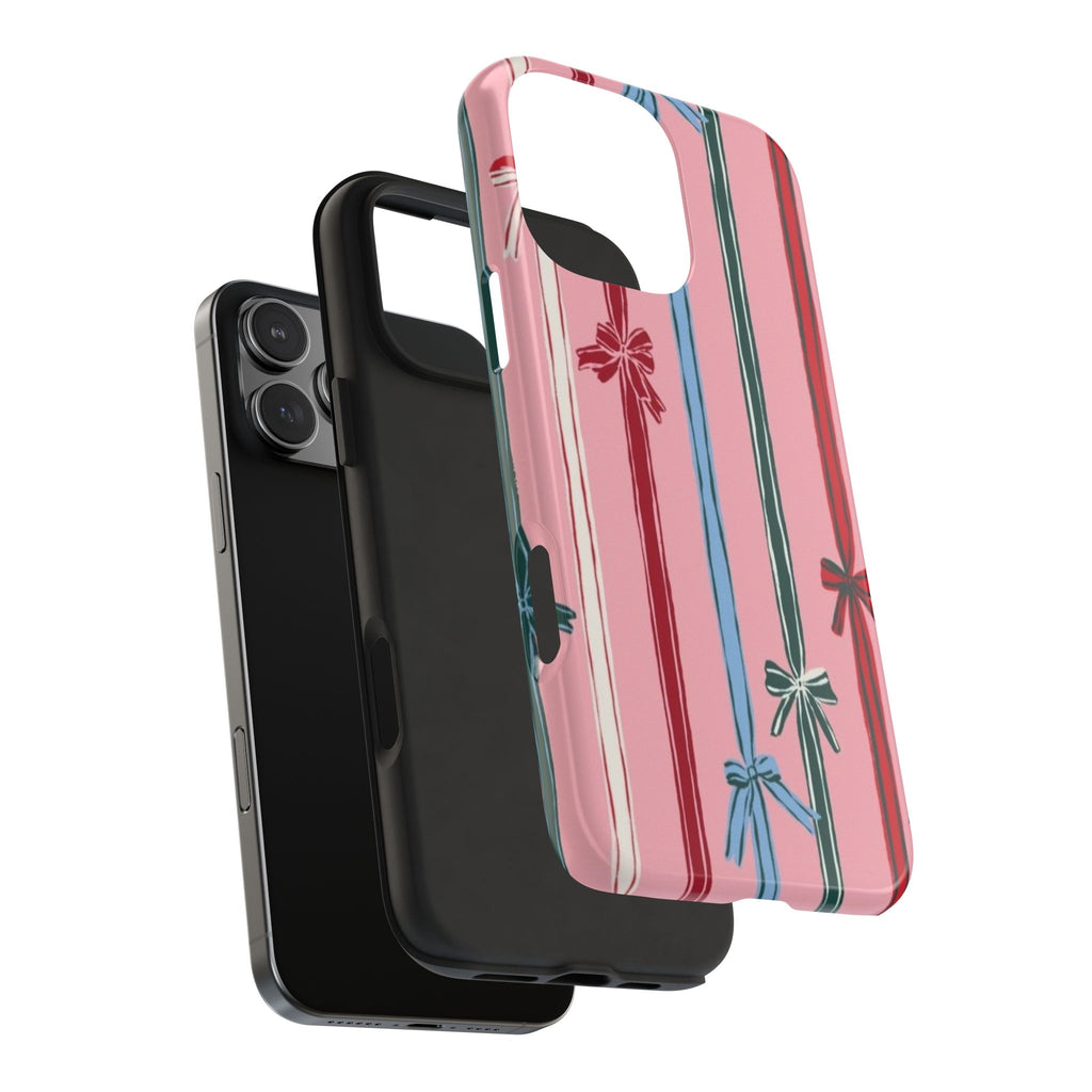 Holiday Bow Pattern Tough Phone Case
