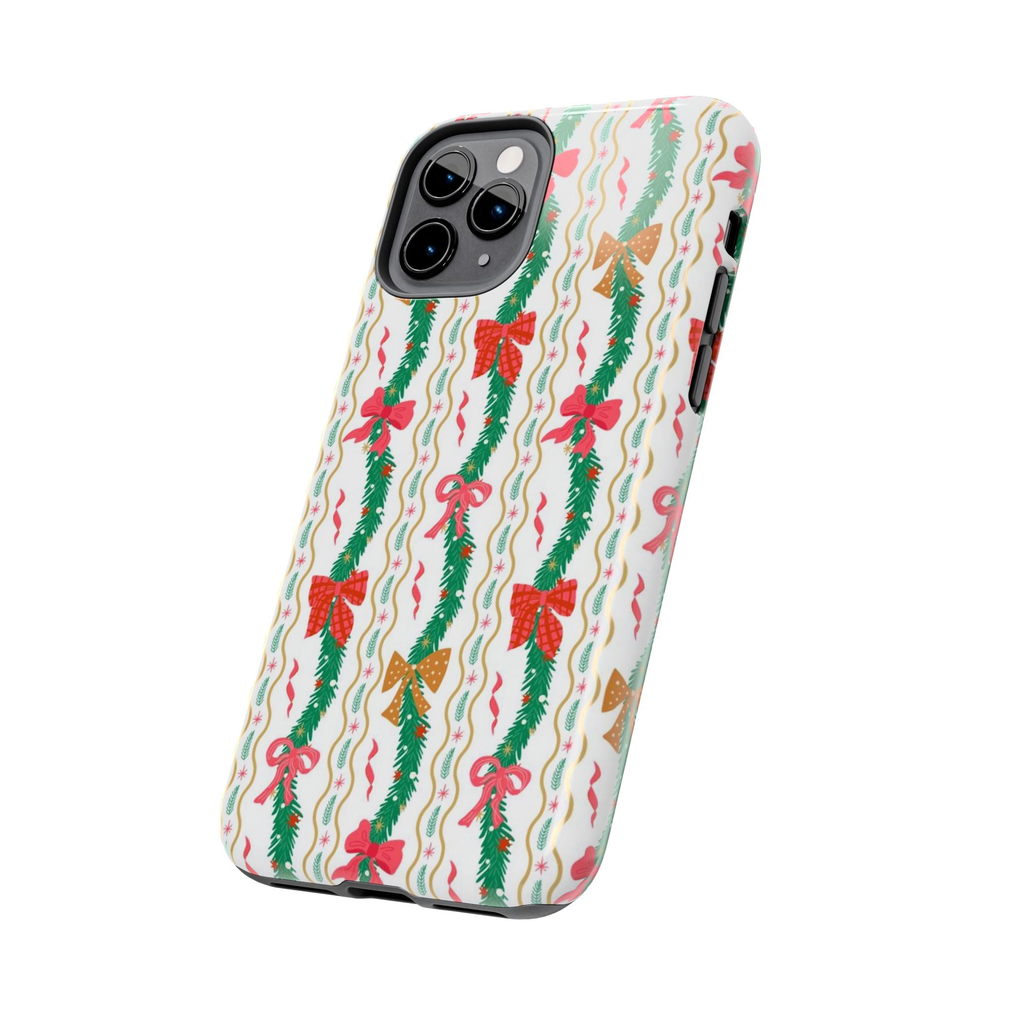 Festive Holiday Phone Cases with Cheerful Bows