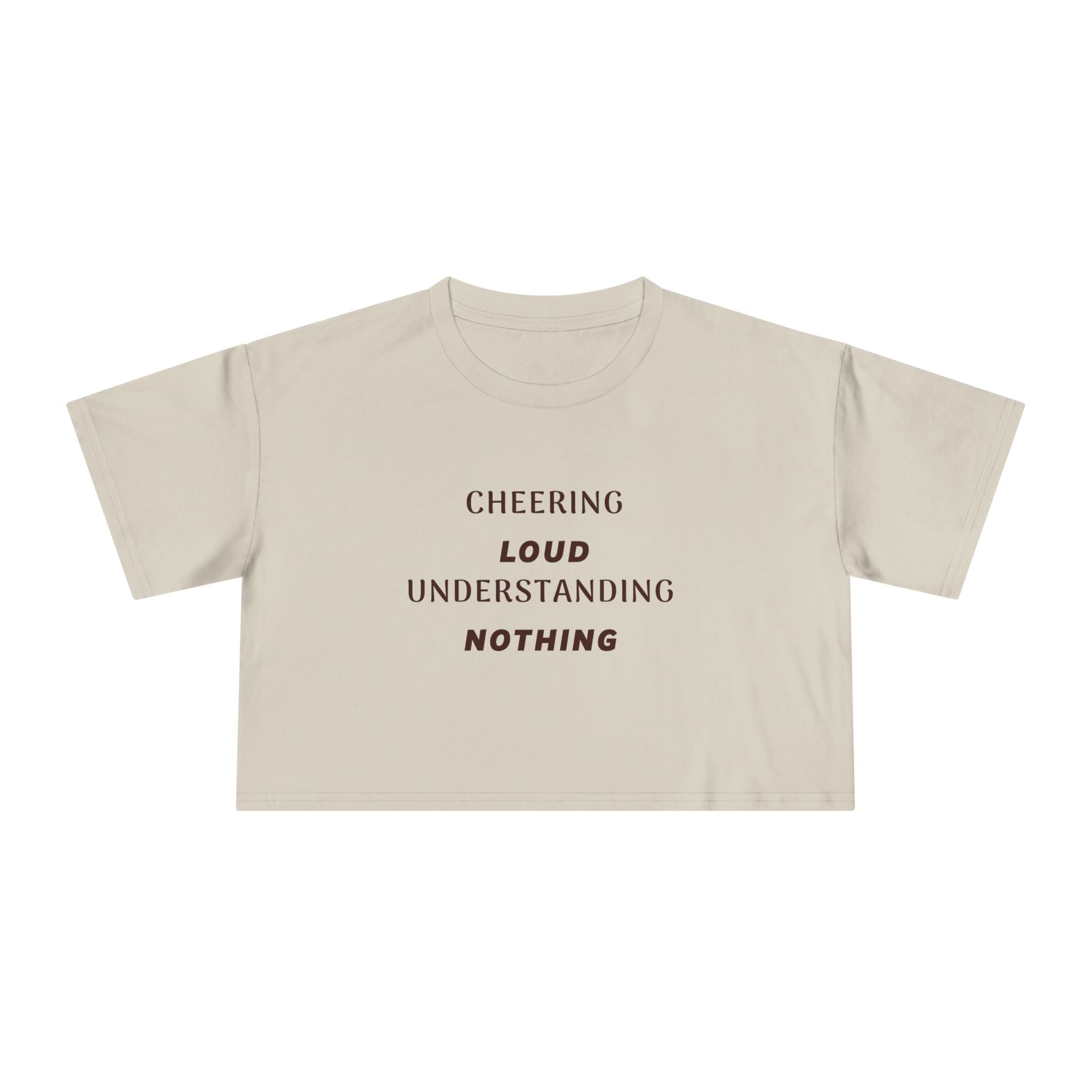 Cheerful Women's Crop Tee, Motivational T-Shirt for Casual Outfits, Fun Gift for Birthdays, Festivals, and Everyday Wear