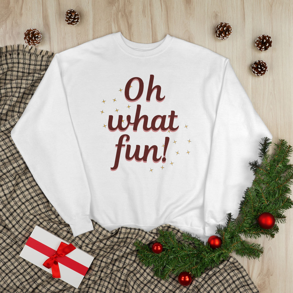Oh What Fun! Unisex Eco-Friendly Crewneck Sweatshirt