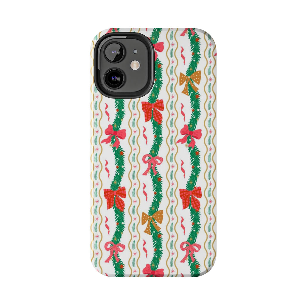 Festive Holiday Phone Cases with Cheerful Bows